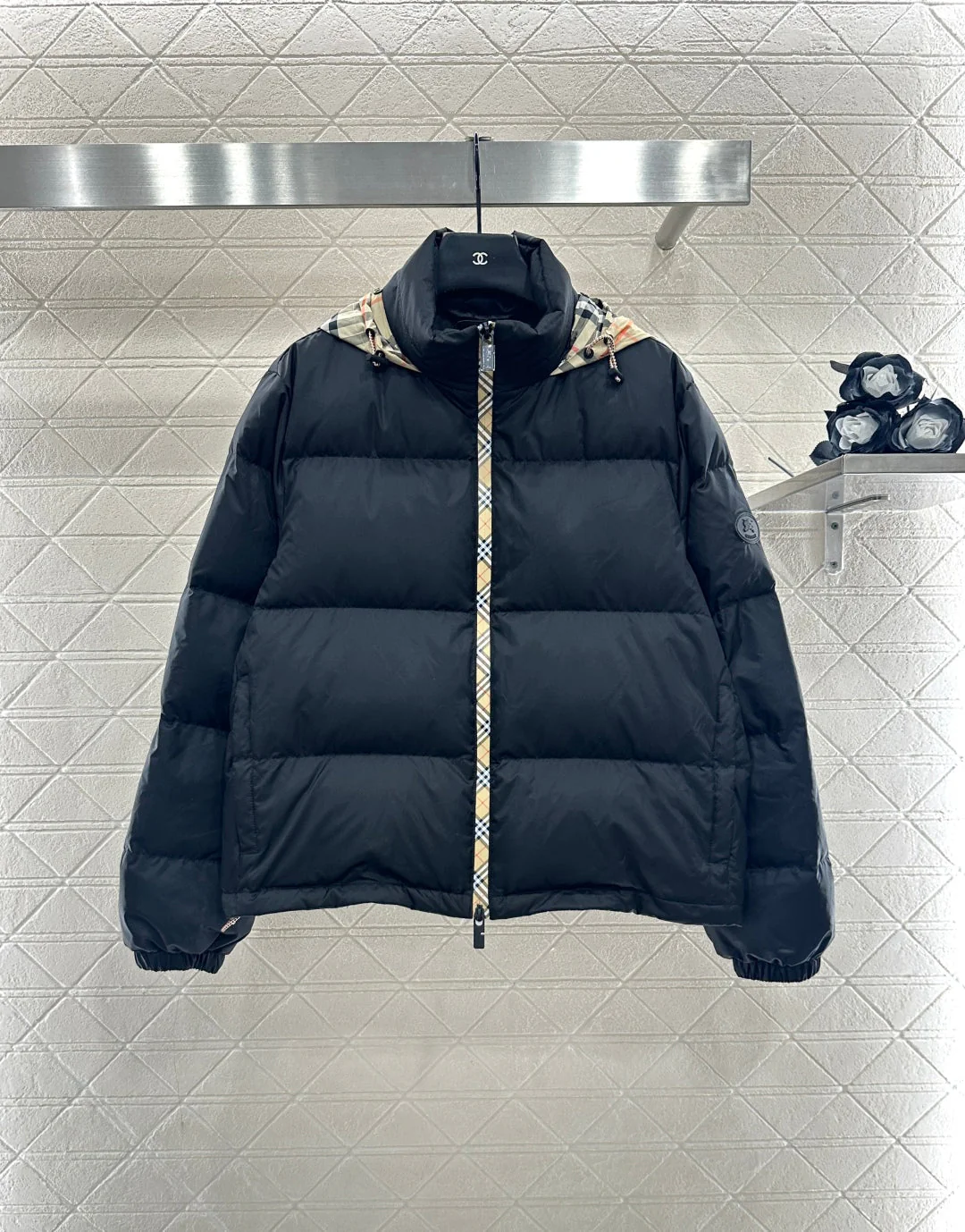 25fw Hidden detachable hooded down jacket