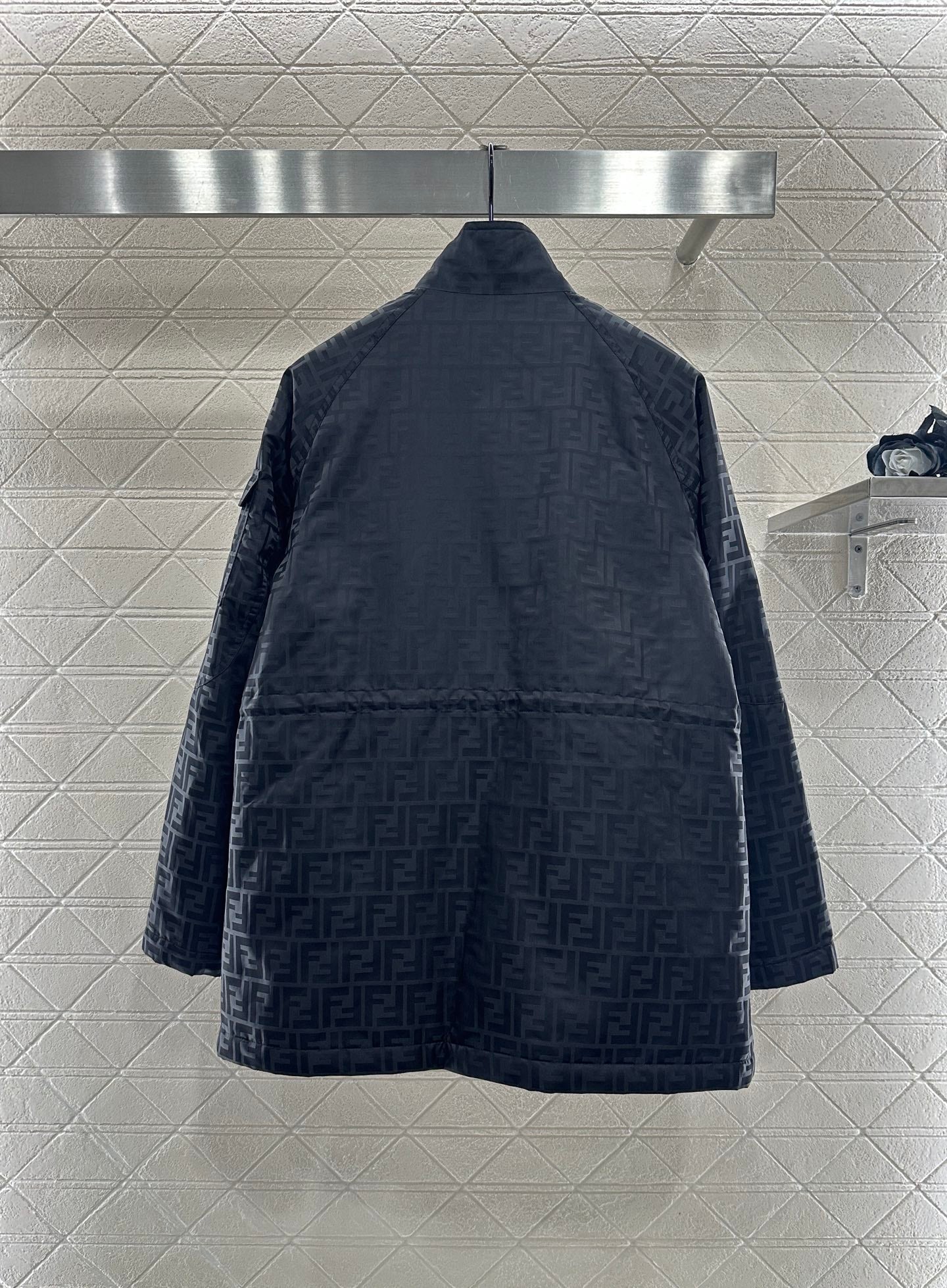 Jacquard cotton coat windbreaker jacket