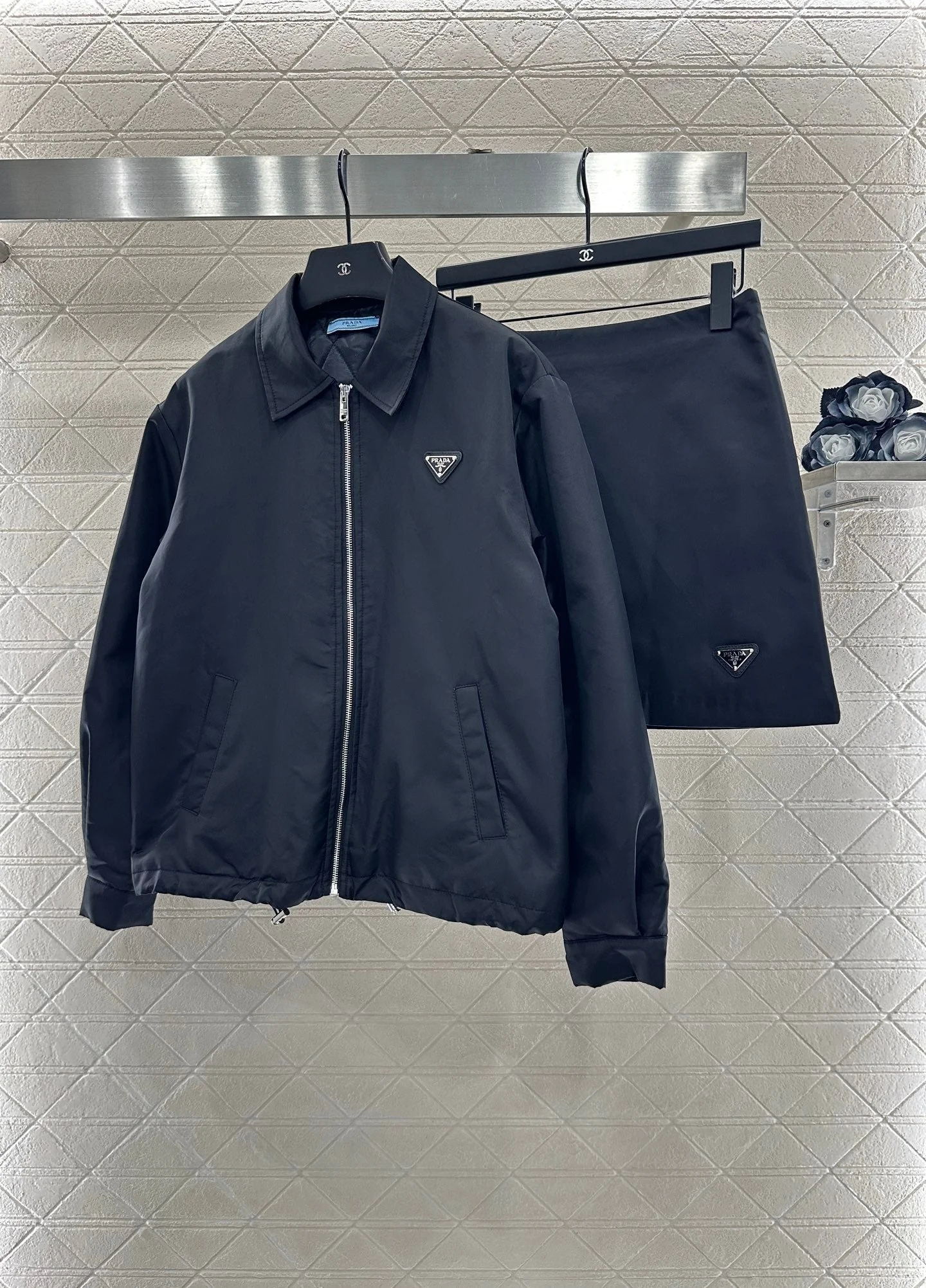 25fw new lapel cotton jacket and skirt suit