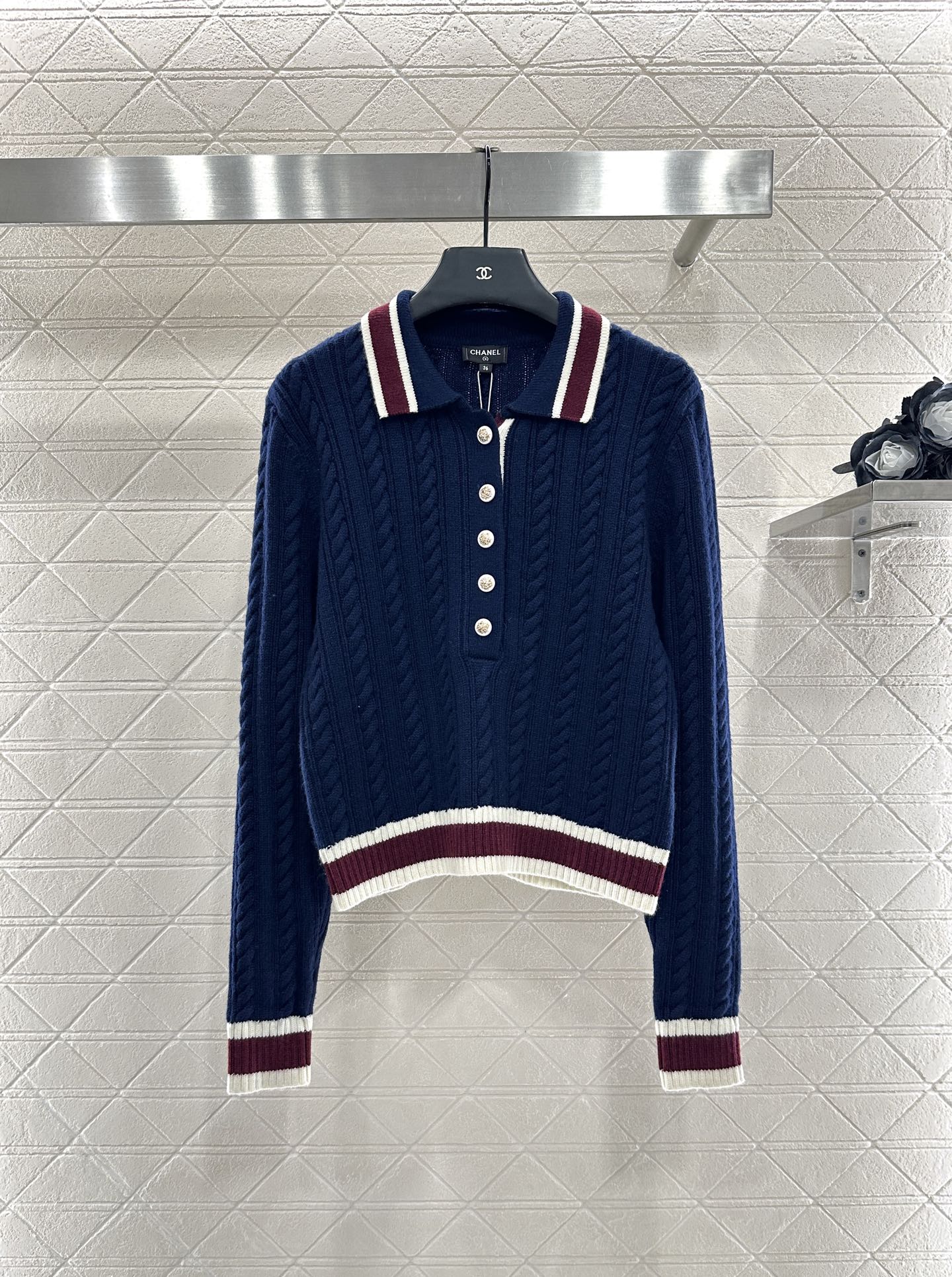 25 Collar Knitted Top, Short Skirt, Cashmere Set