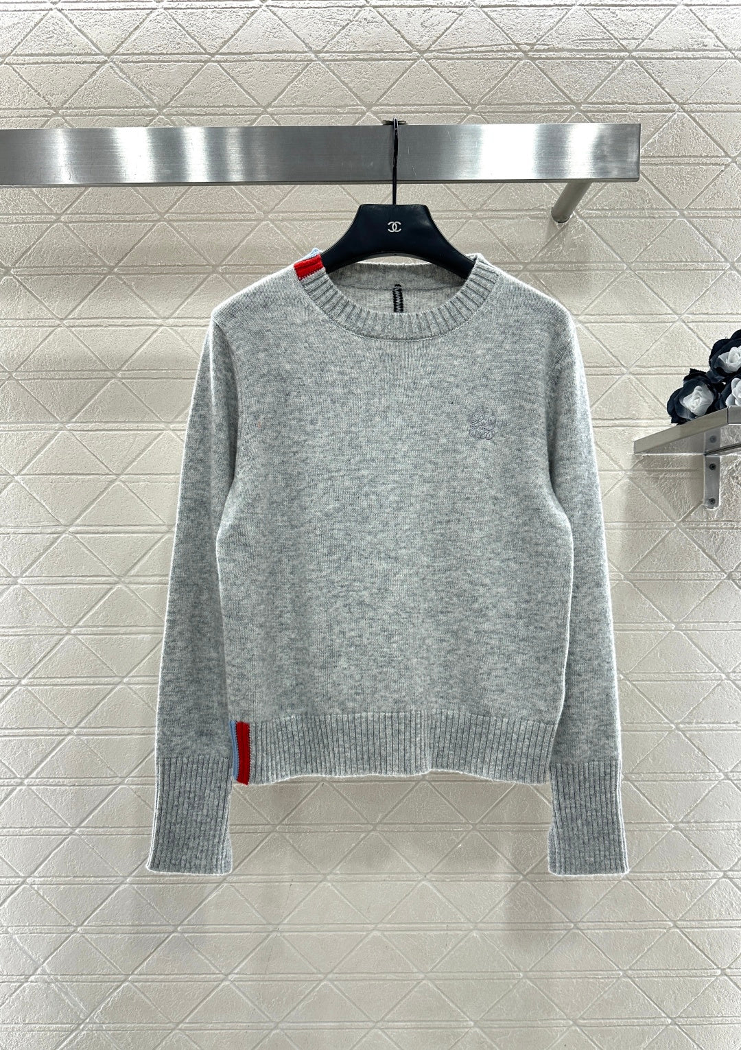 Embroidered Color-Blocked Sweater