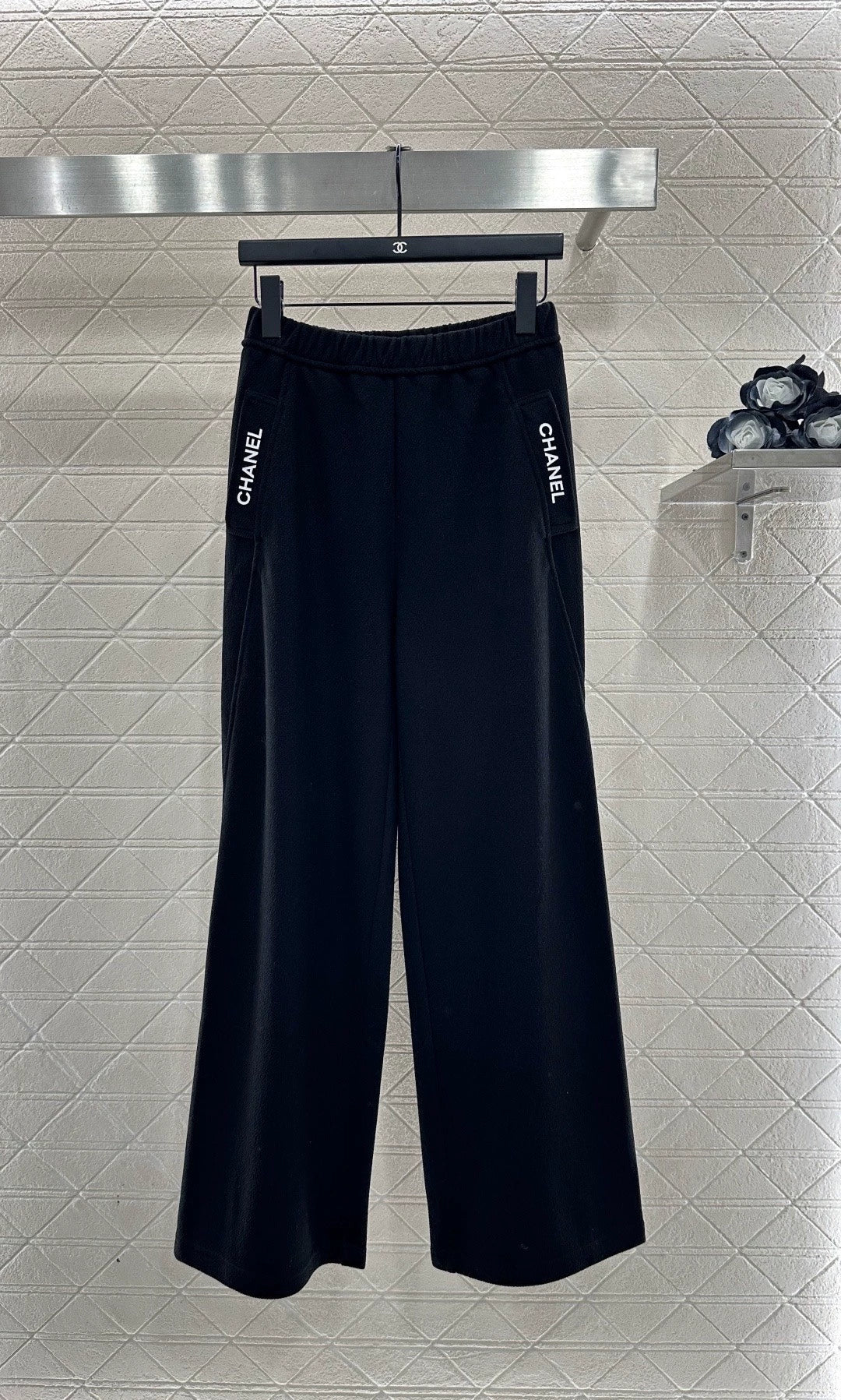 High waisted wide leg pants