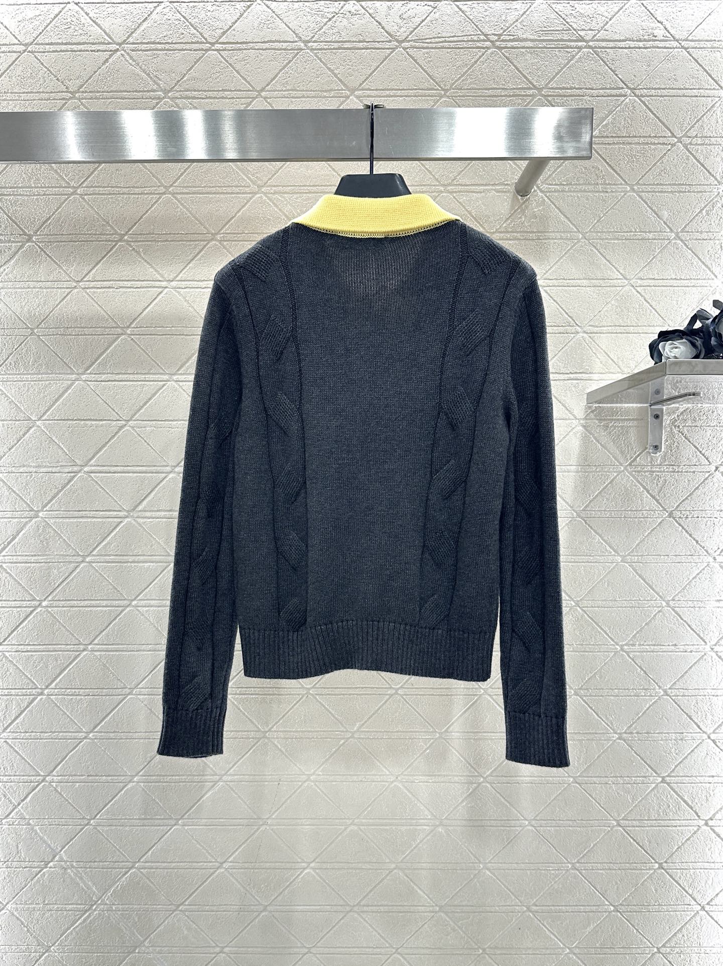 Faux two-piece knit top