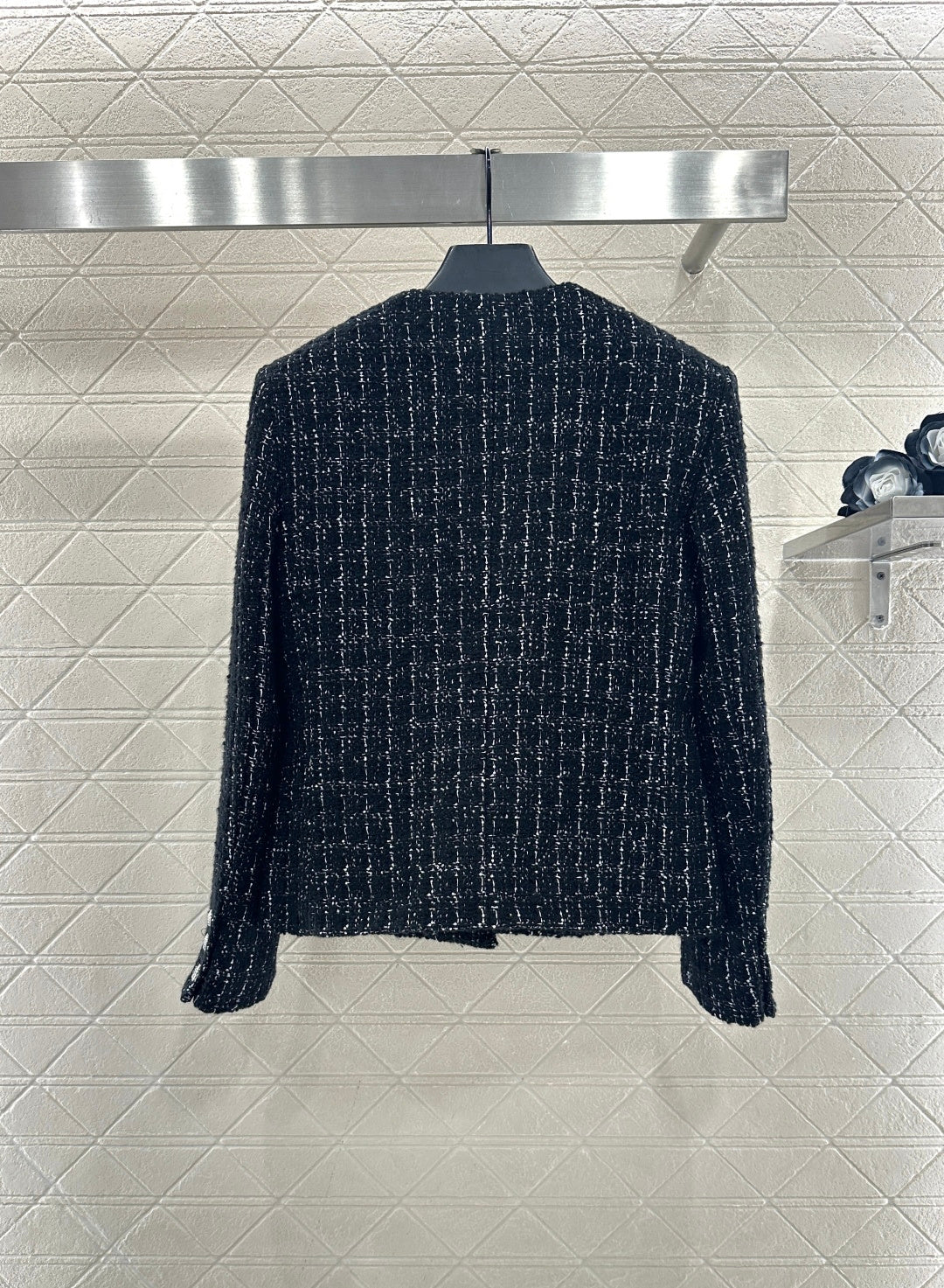 Woven round neck dress jacket