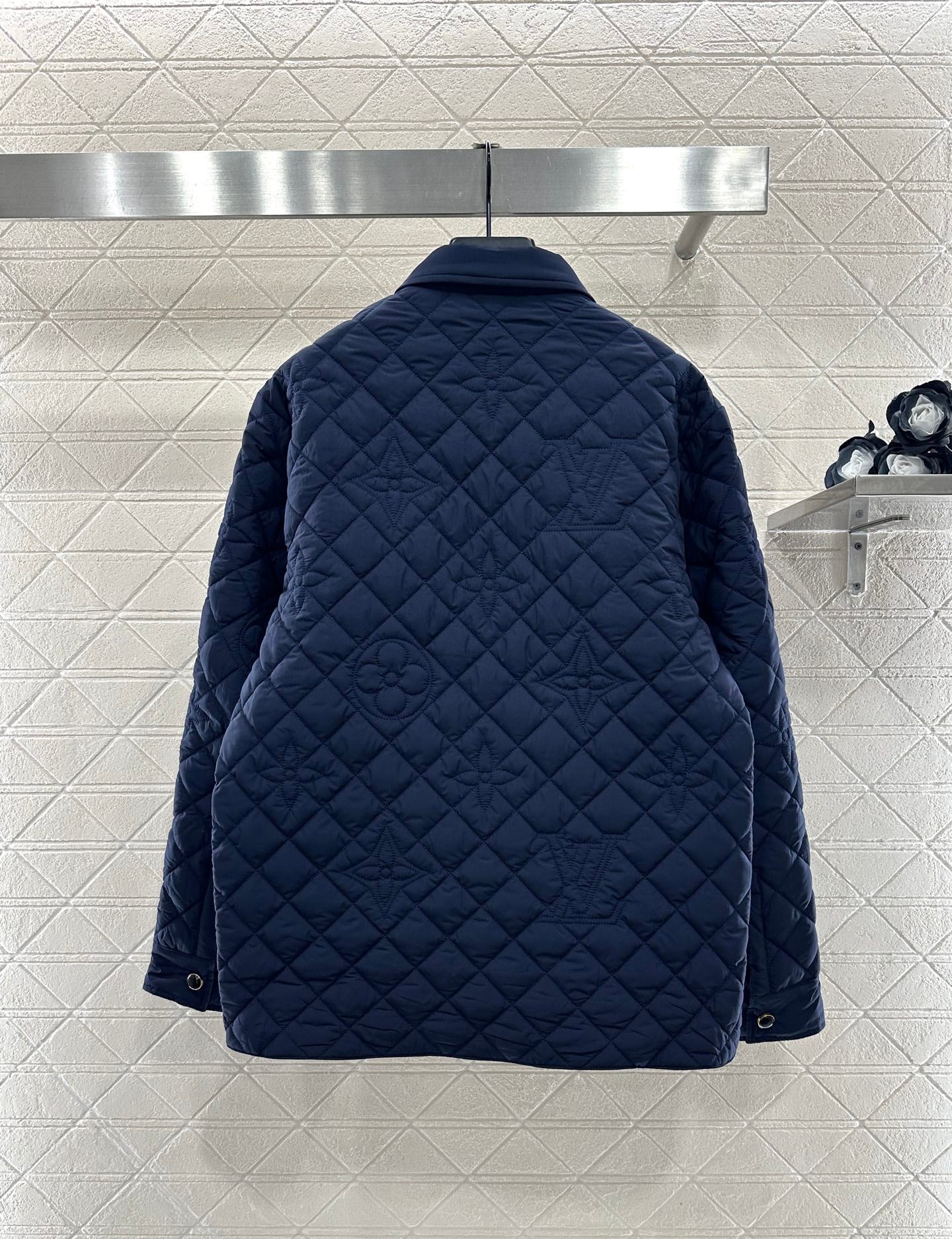 Collar embossed cotton jacket