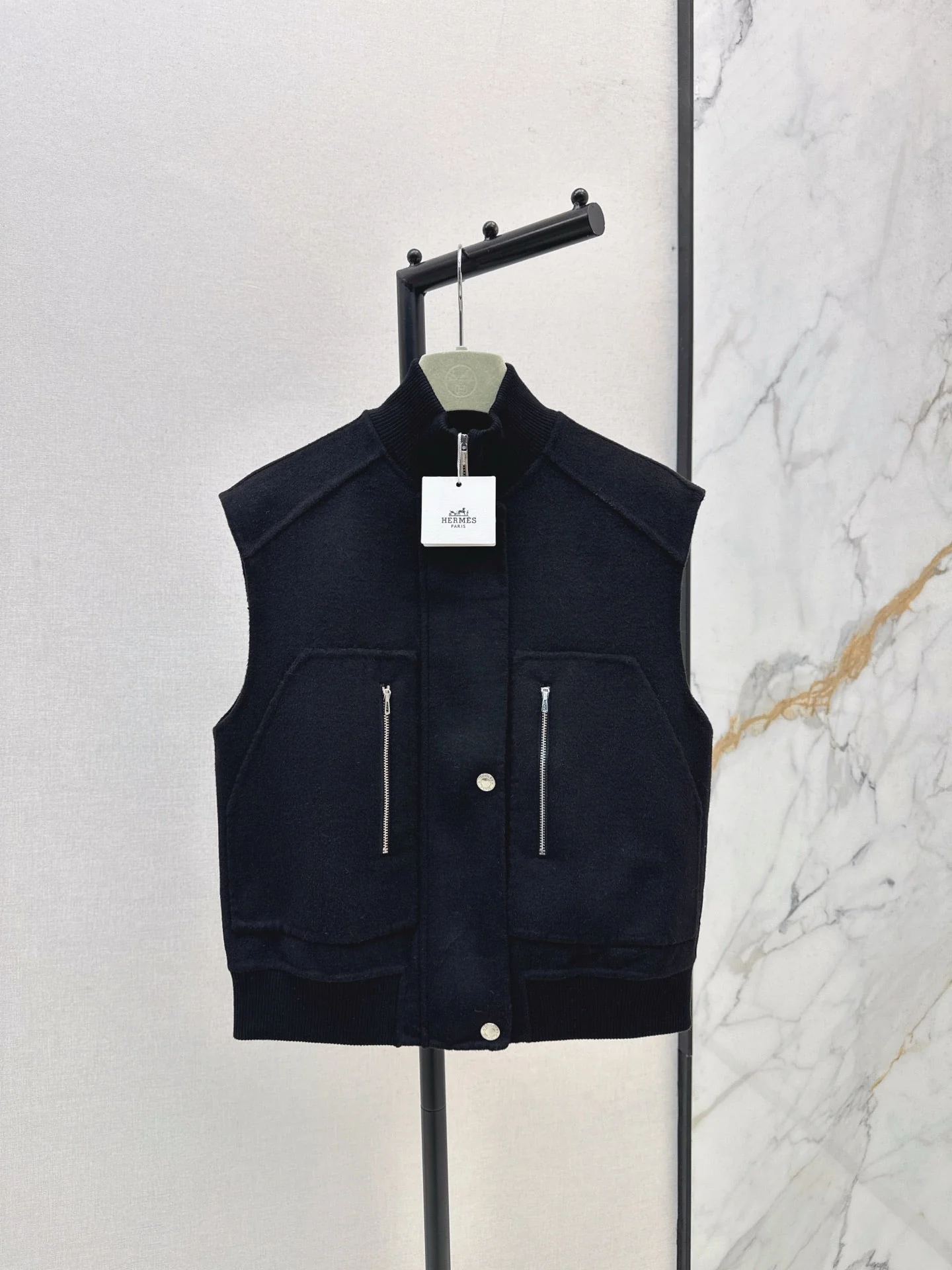 Wool double-faced vest jacket