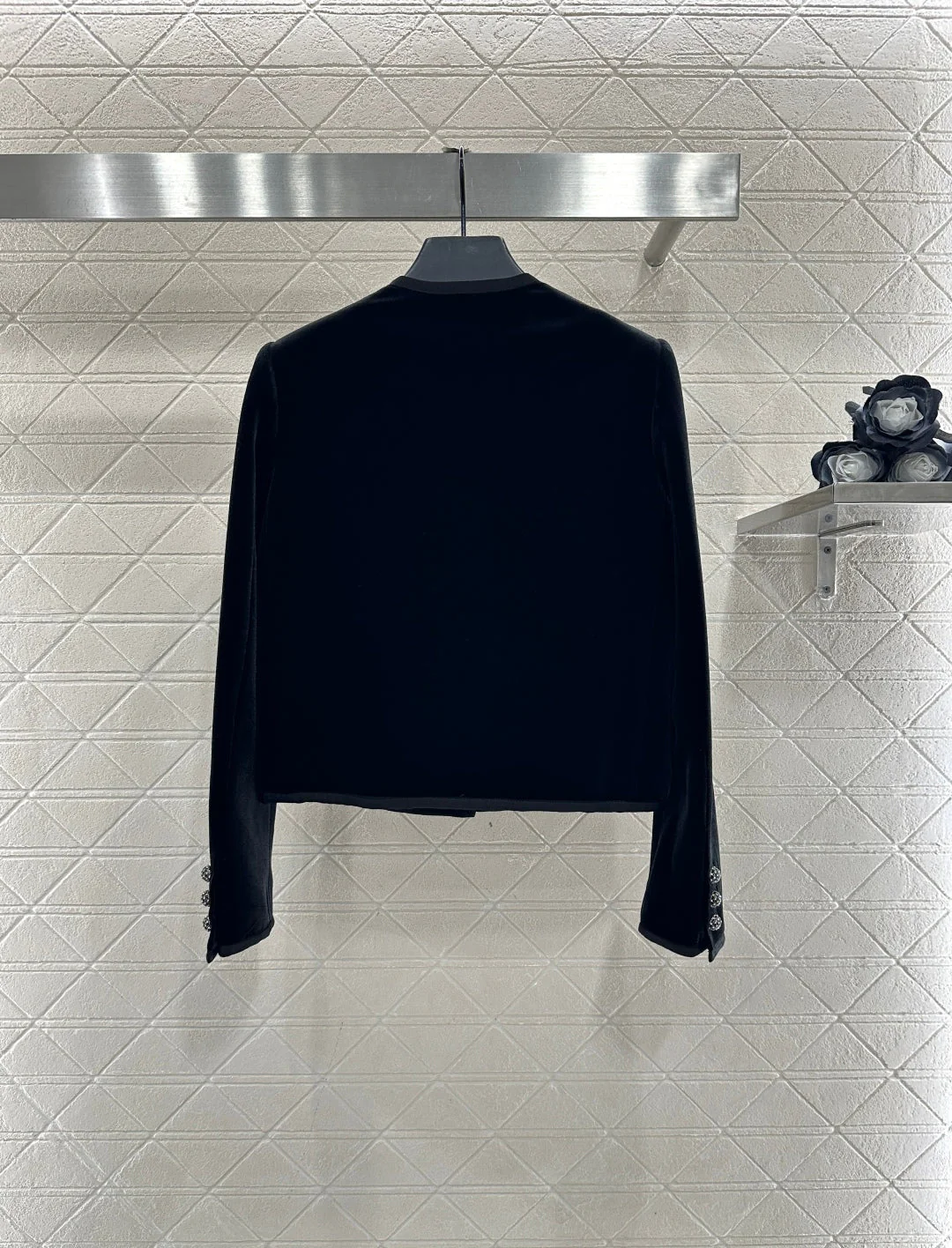 Velvet long sleeved single Western jacket