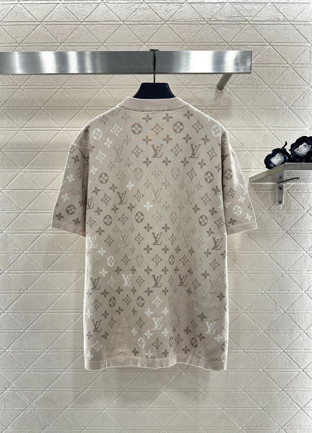 Alphabet Jacquard Knitted Short Sleeve