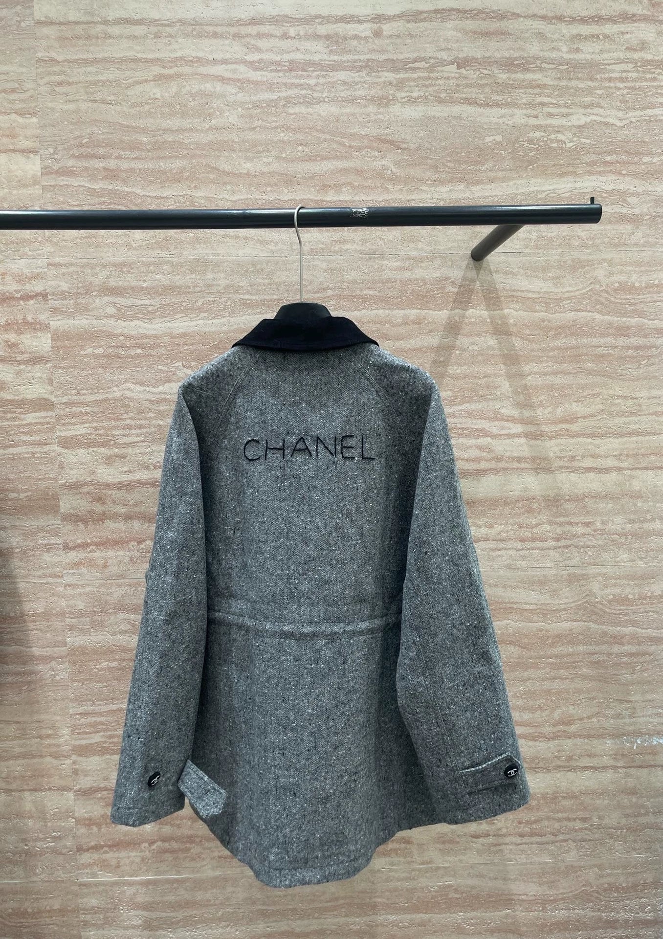 Grey wool blend jacket