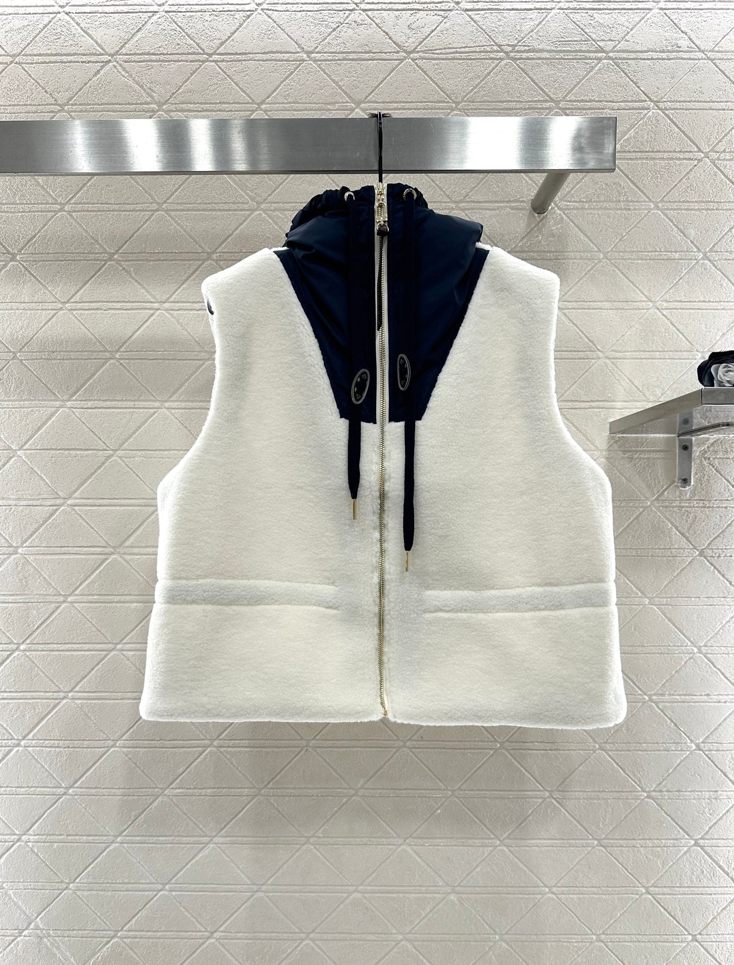 Hooded Teddy Lamb Vest