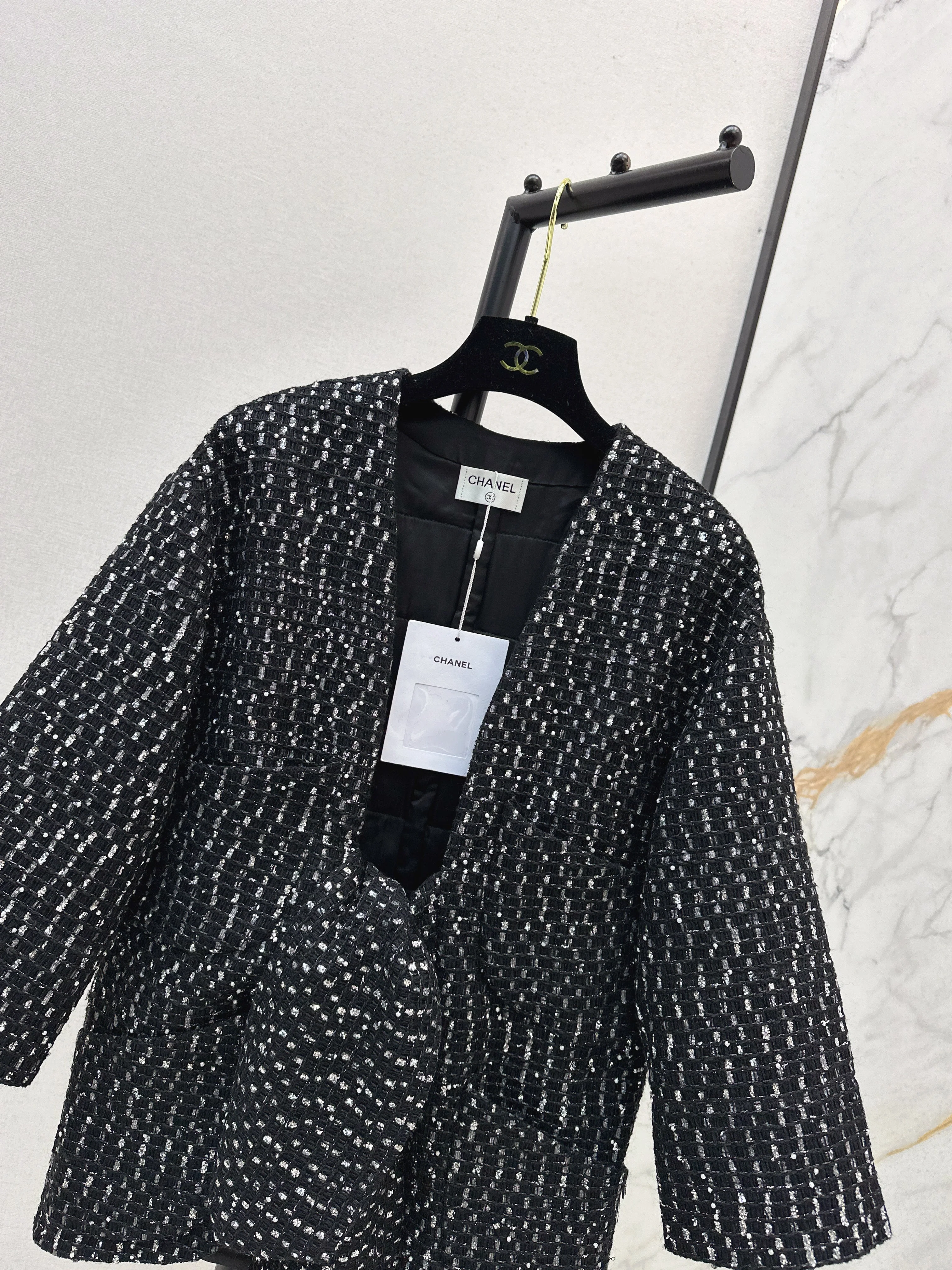 Wind glitter woven strap decorative jacket