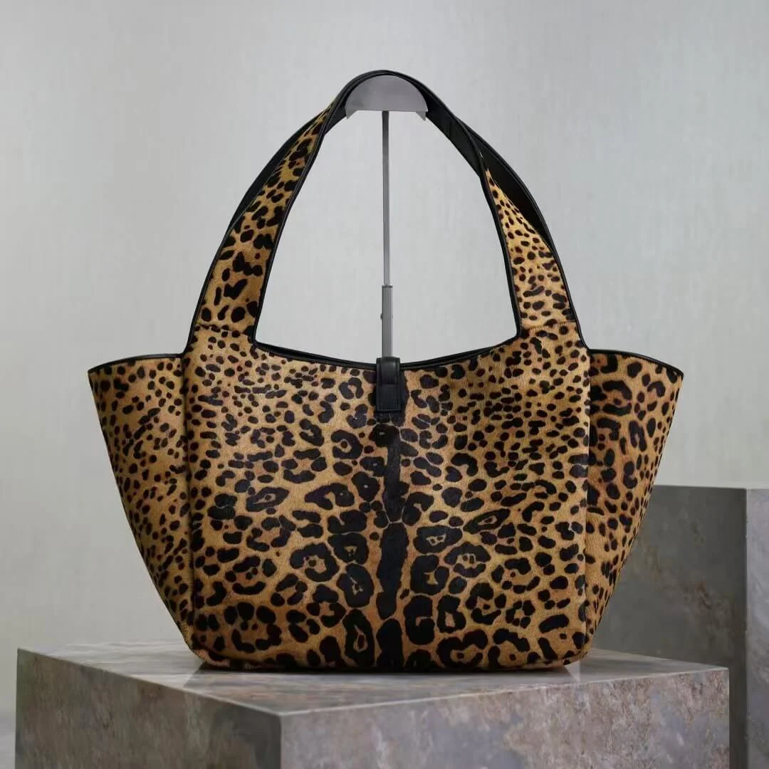 Modern Vintage Leopard Print Hobo Bag