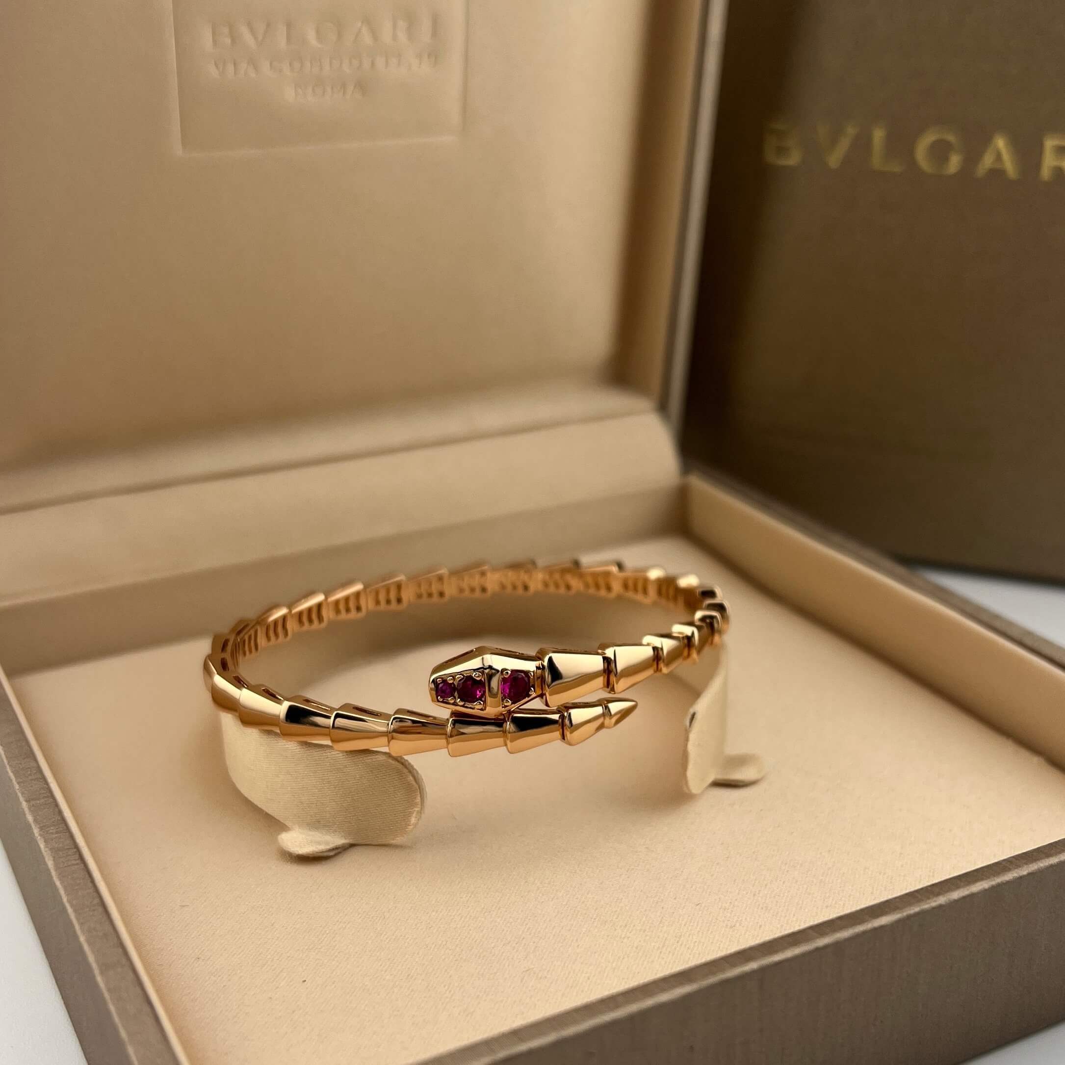 Rose Gold Ruby-Accented Bracelet