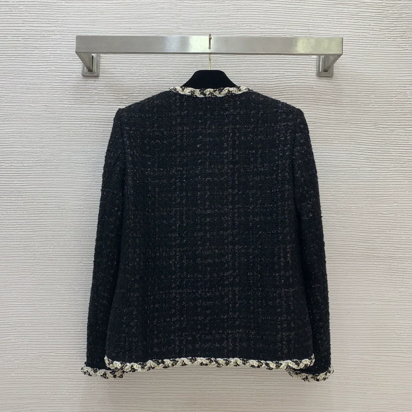 25fw Silver silk woven blended jacket