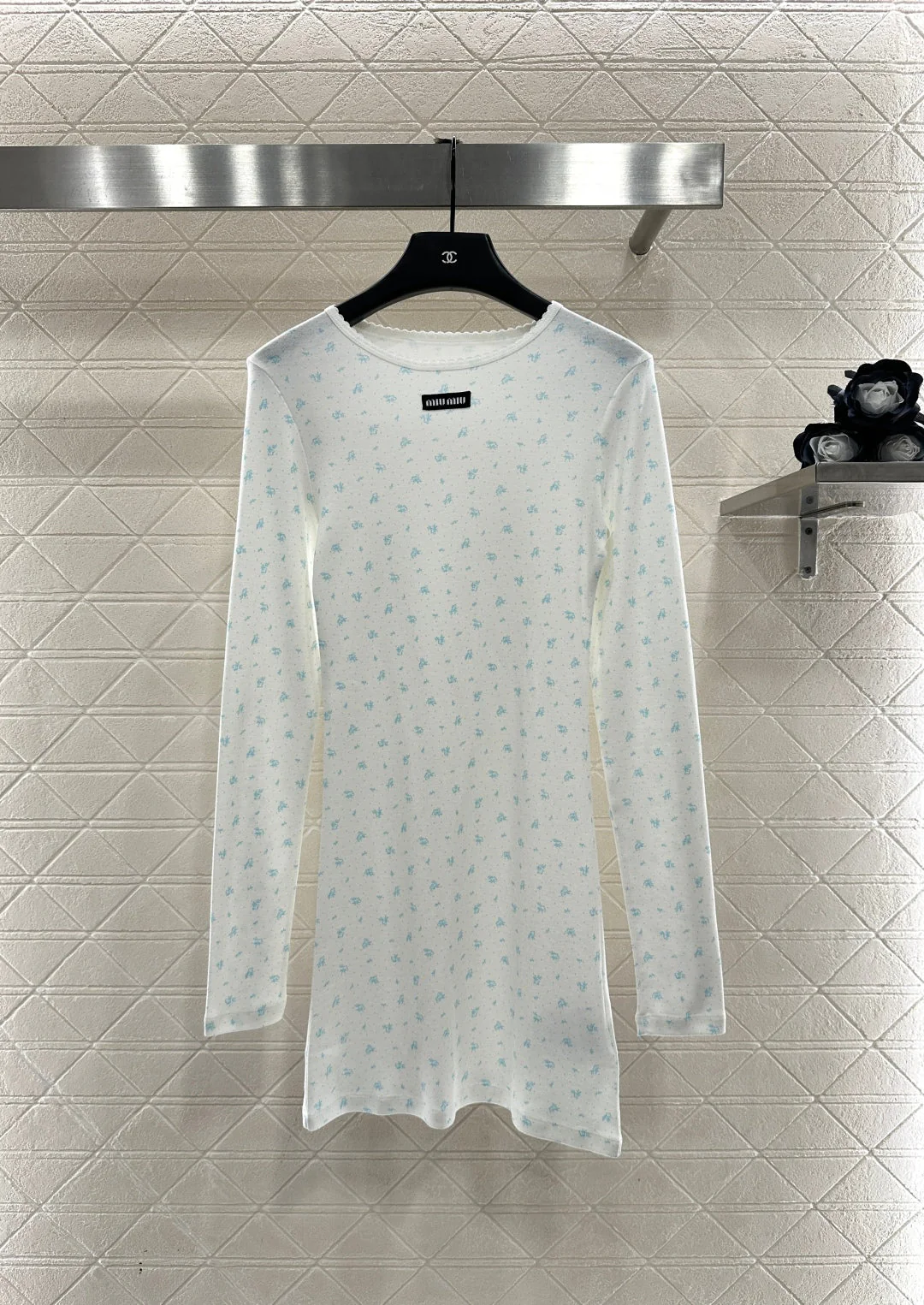 Slim fit round neck floral dress