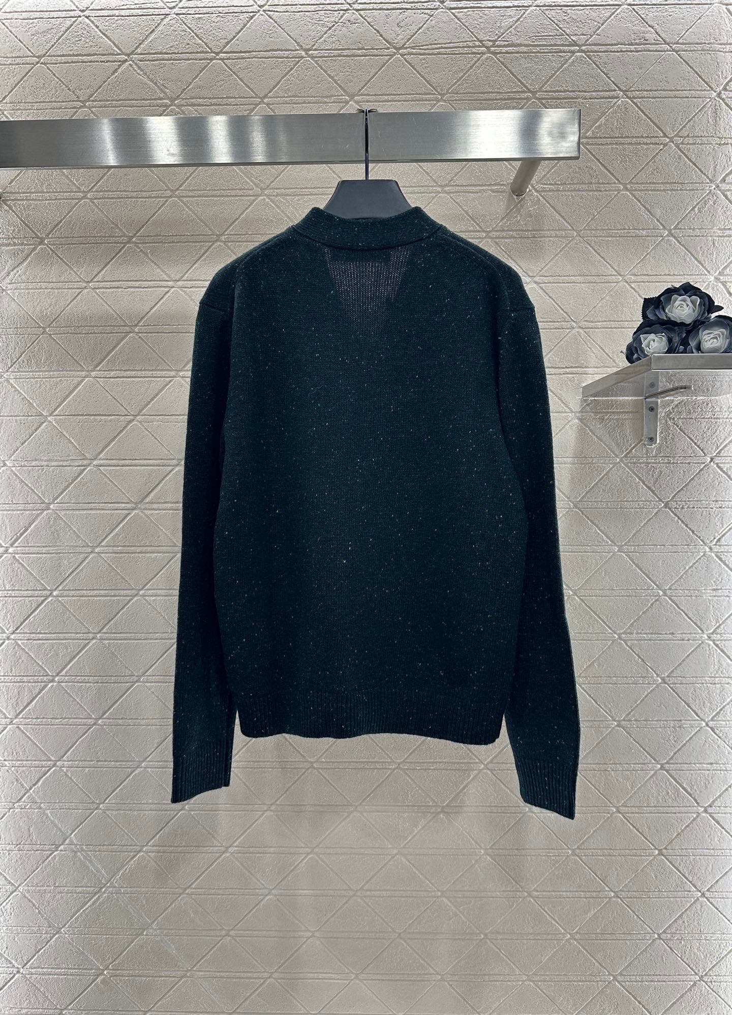 25fw new color dot letter pocket knitted cardigan