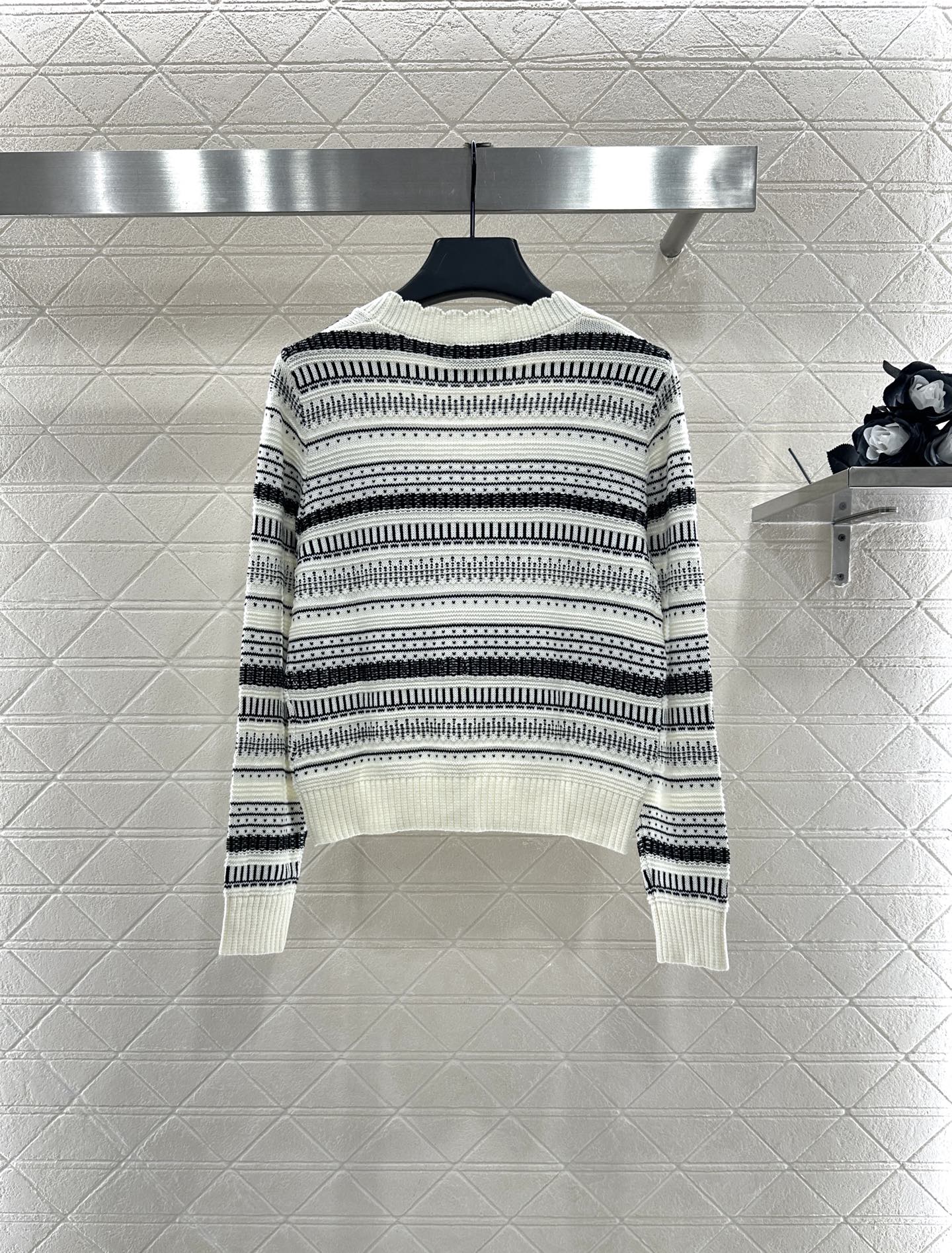 25fw Striped knitted cardigan