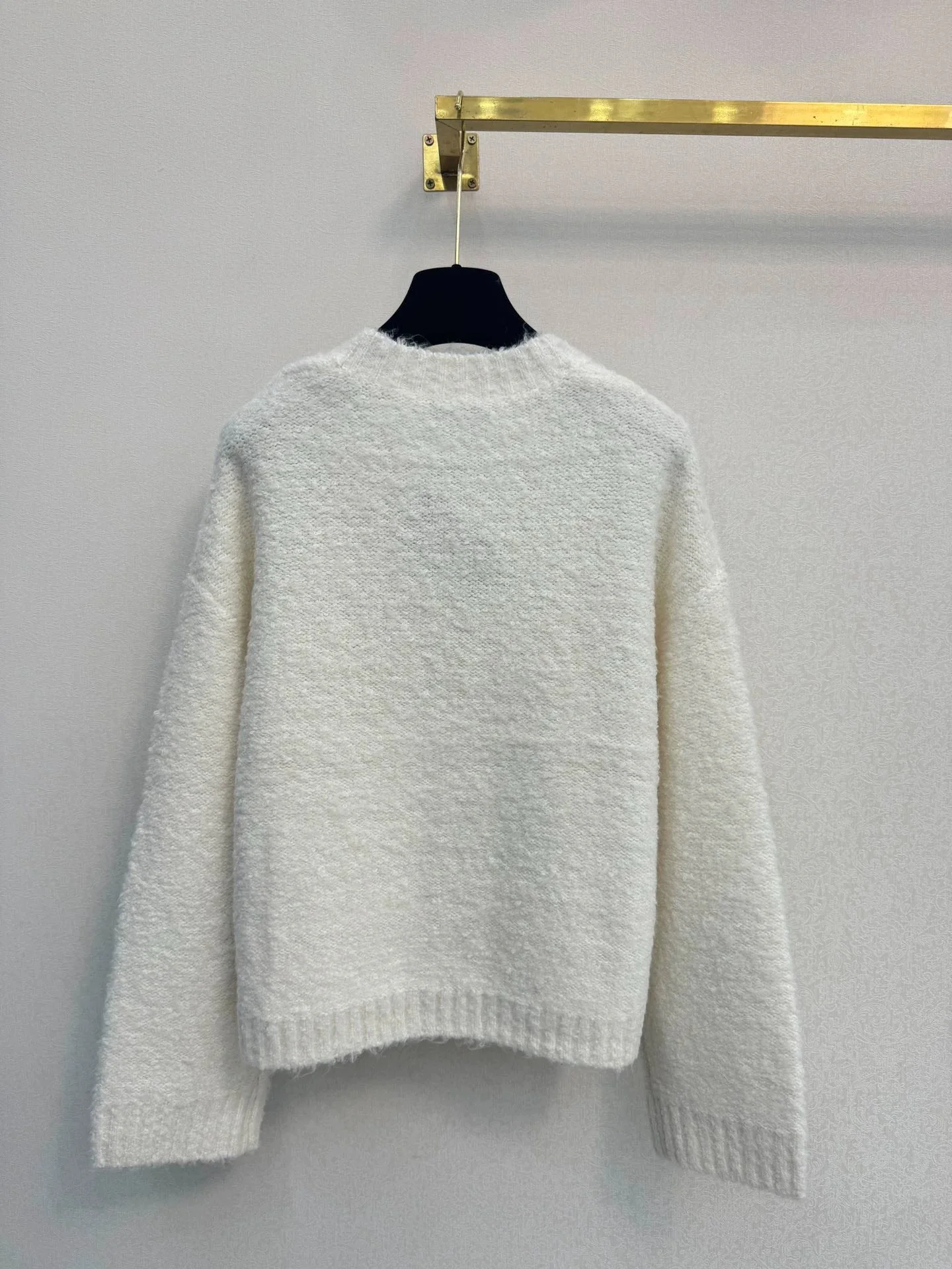 White flower knitted cardigan