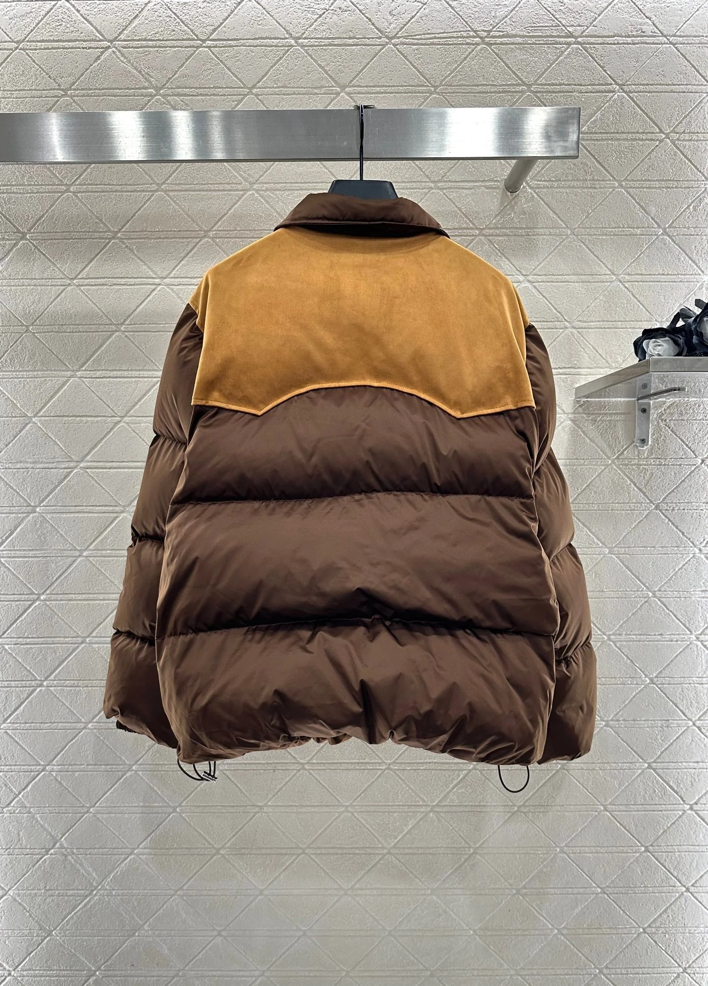 Patchwork down jacket