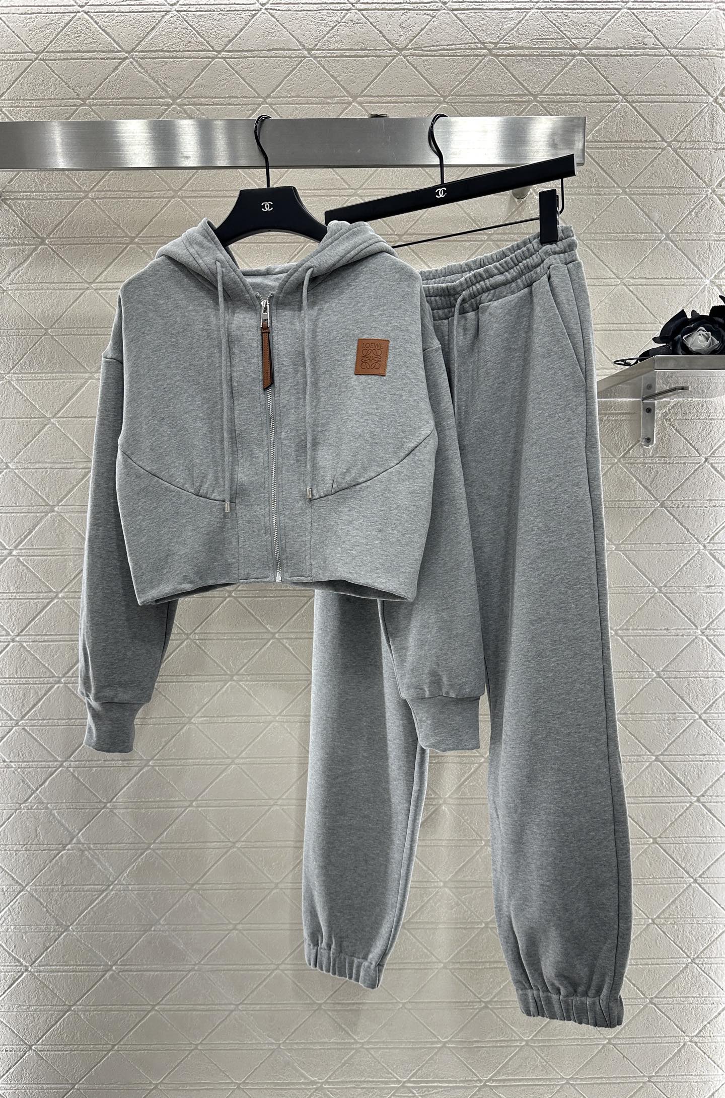 25Ffw new hooded jacket with trousers set