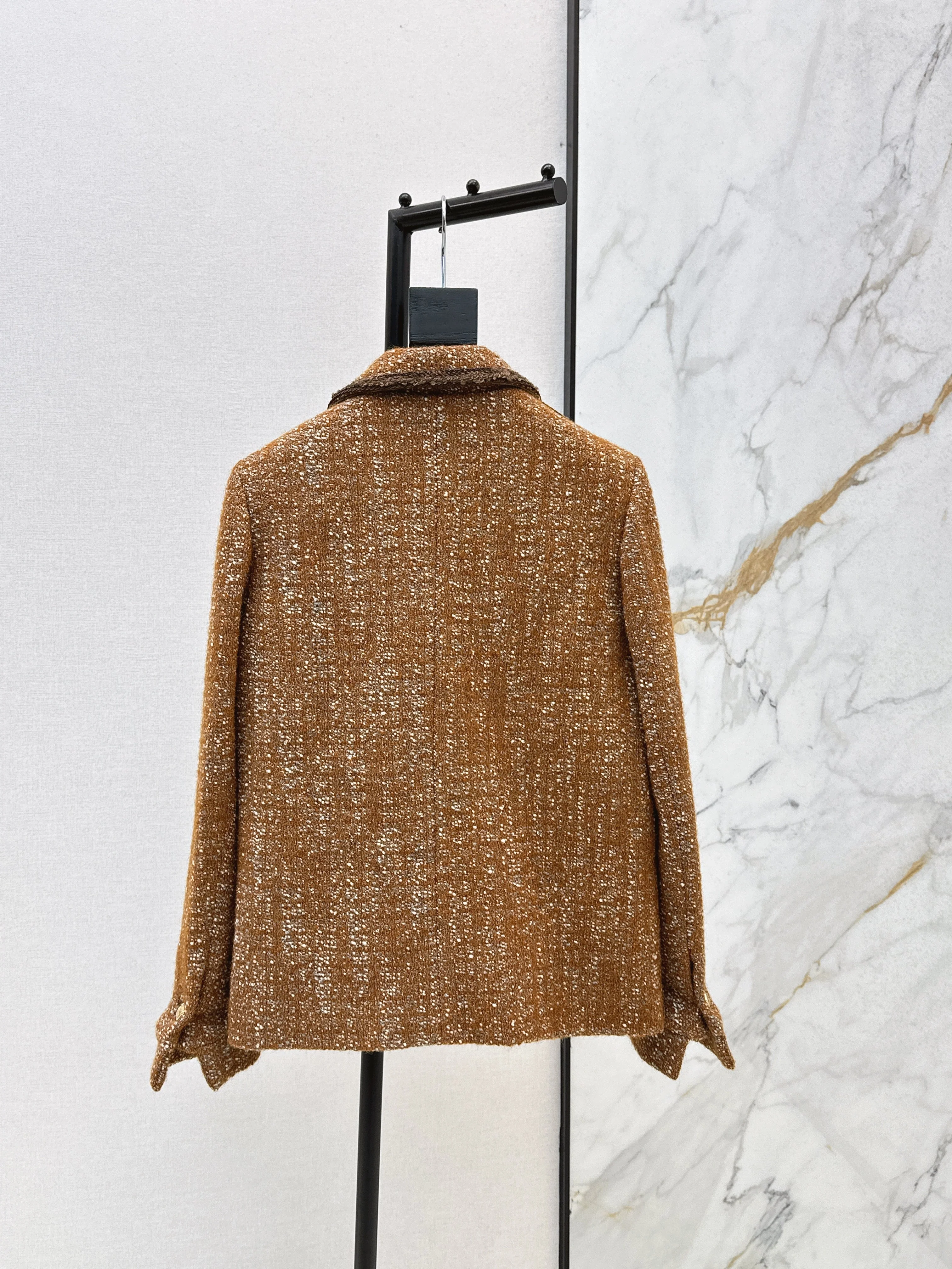 Woven woolen woolen woolen coat