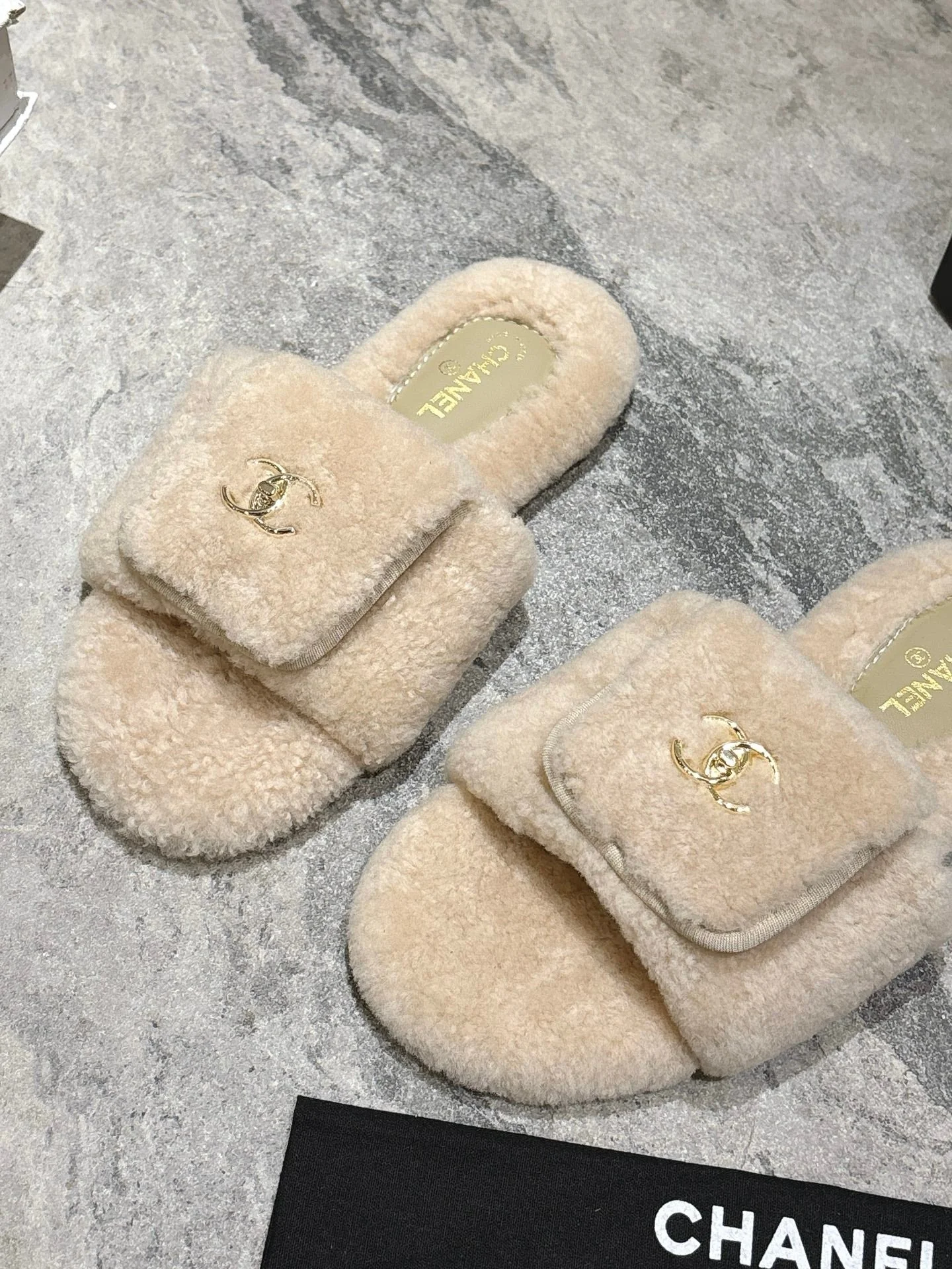 25fw new pocket woolen slippers
