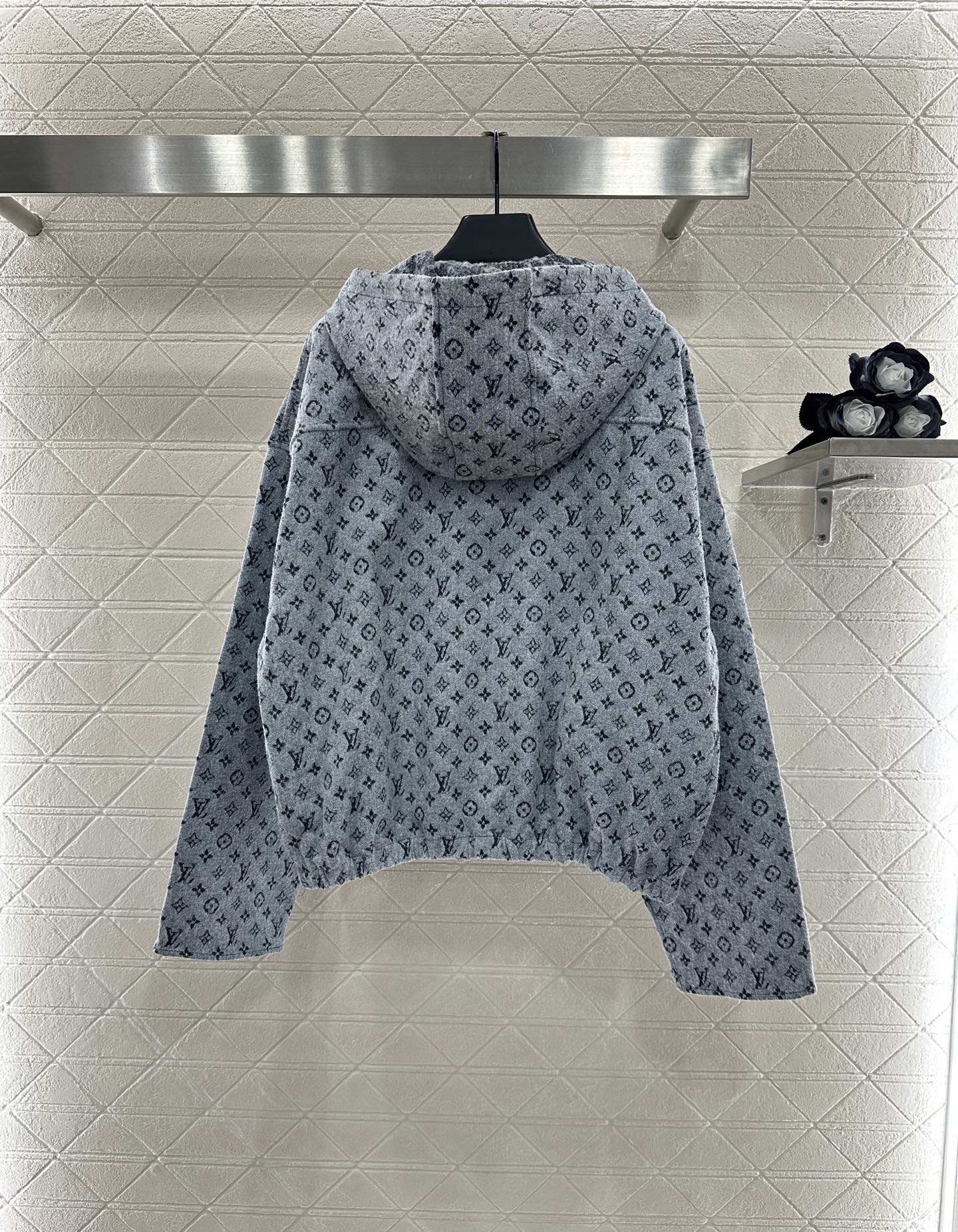 Jacquard hooded jacket