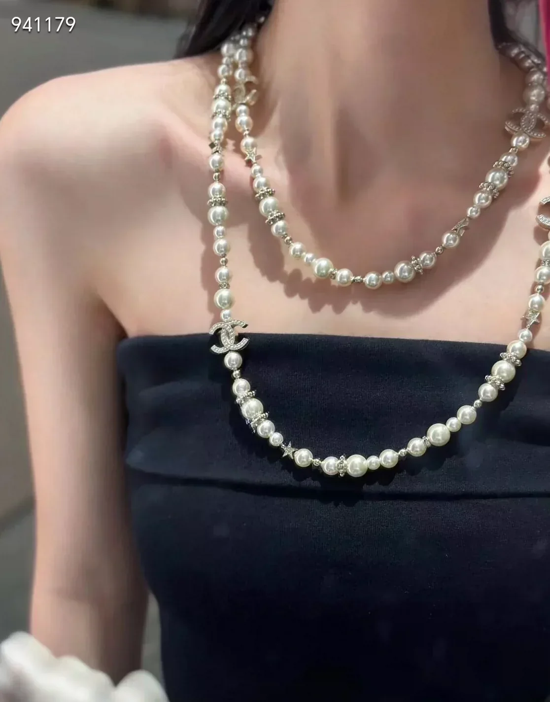 Star Pearl Sweater Chain