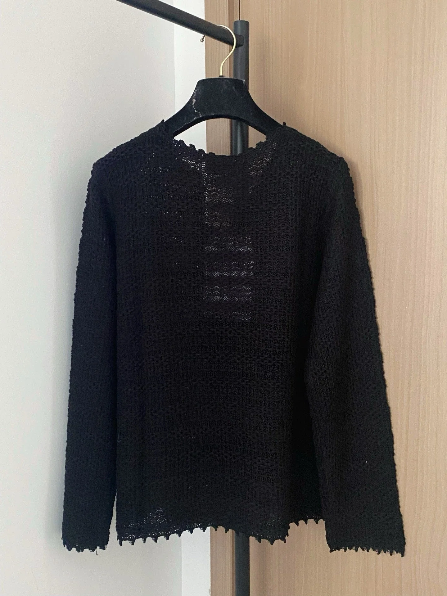 25fw Horizontal woven knitted long sleeves