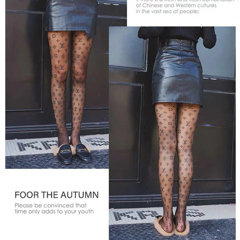 Logo jumpsuit stockings