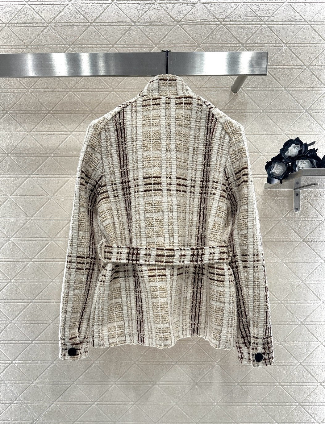 Stand Collar Belted Coat