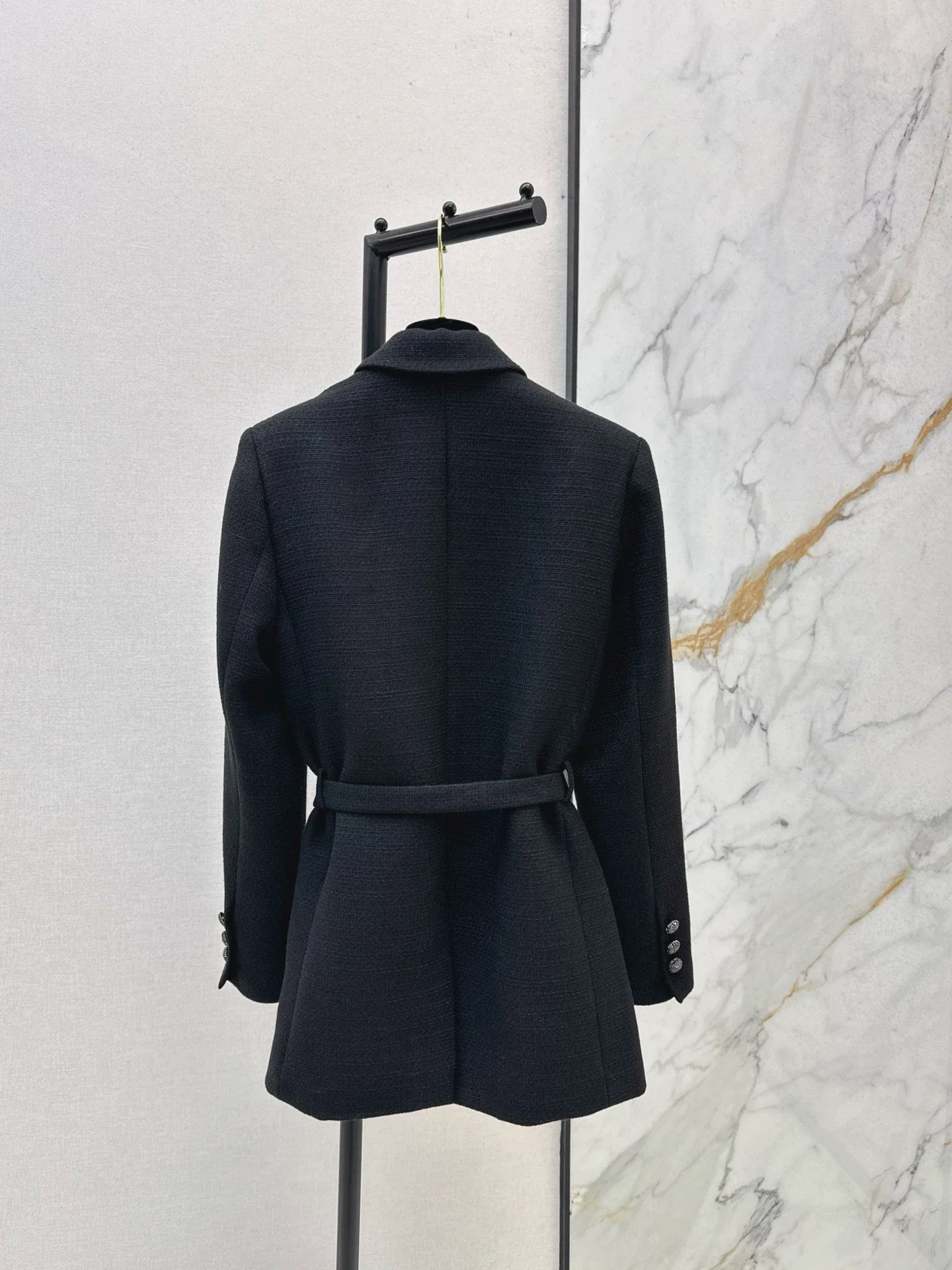 Woven woolen woolen woolen coat