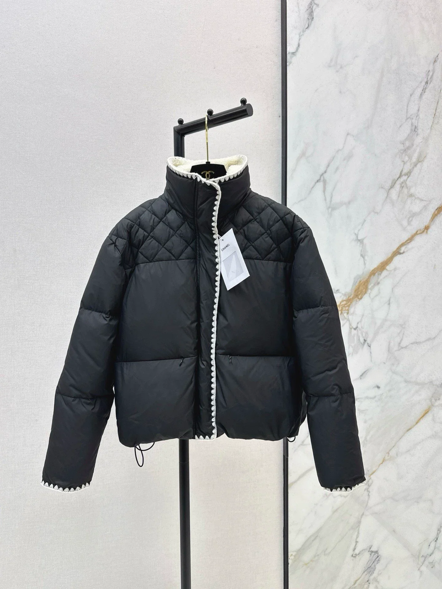 Standing collar down jacket