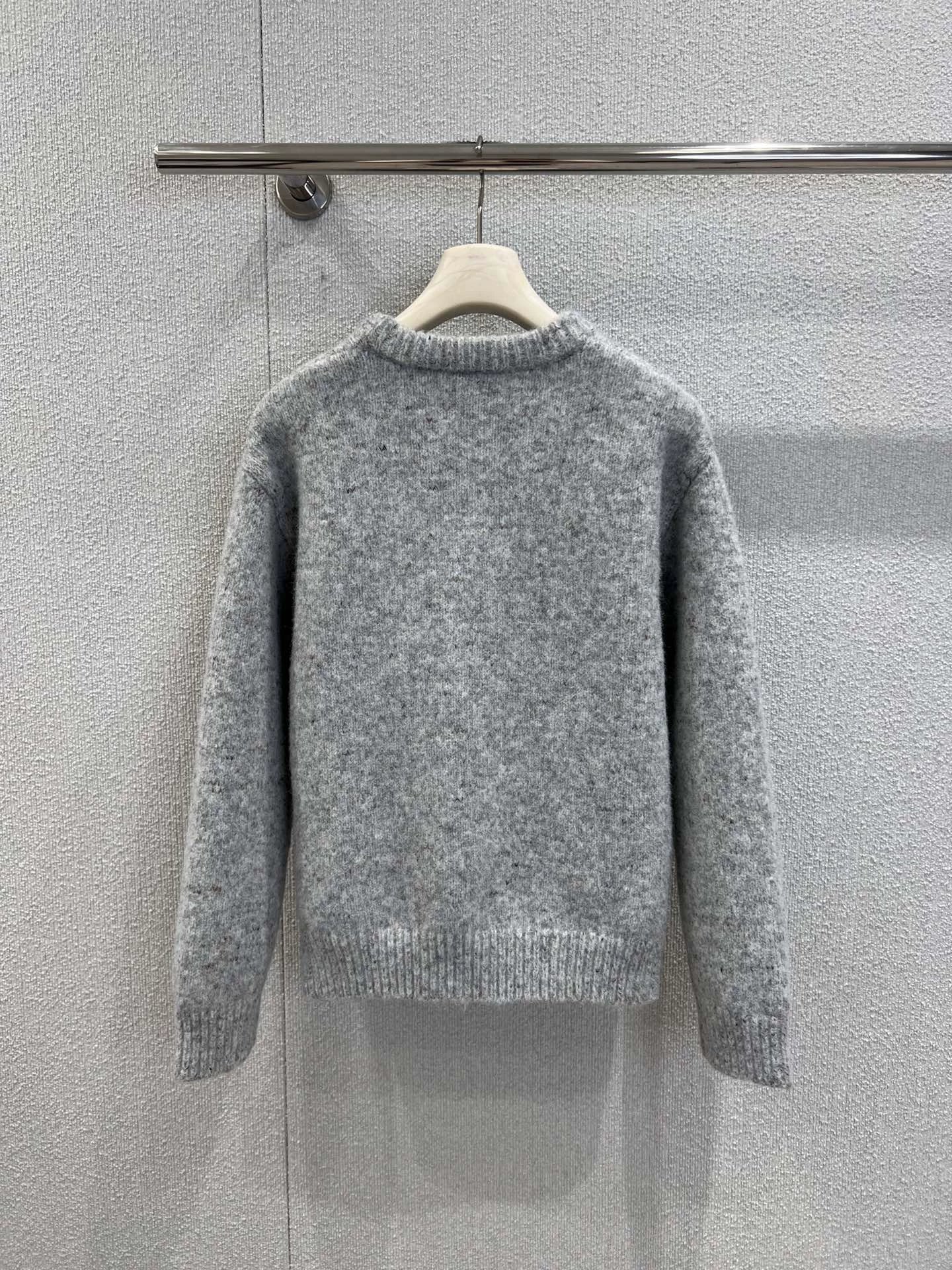 Indian silk patterned wool knit sweater