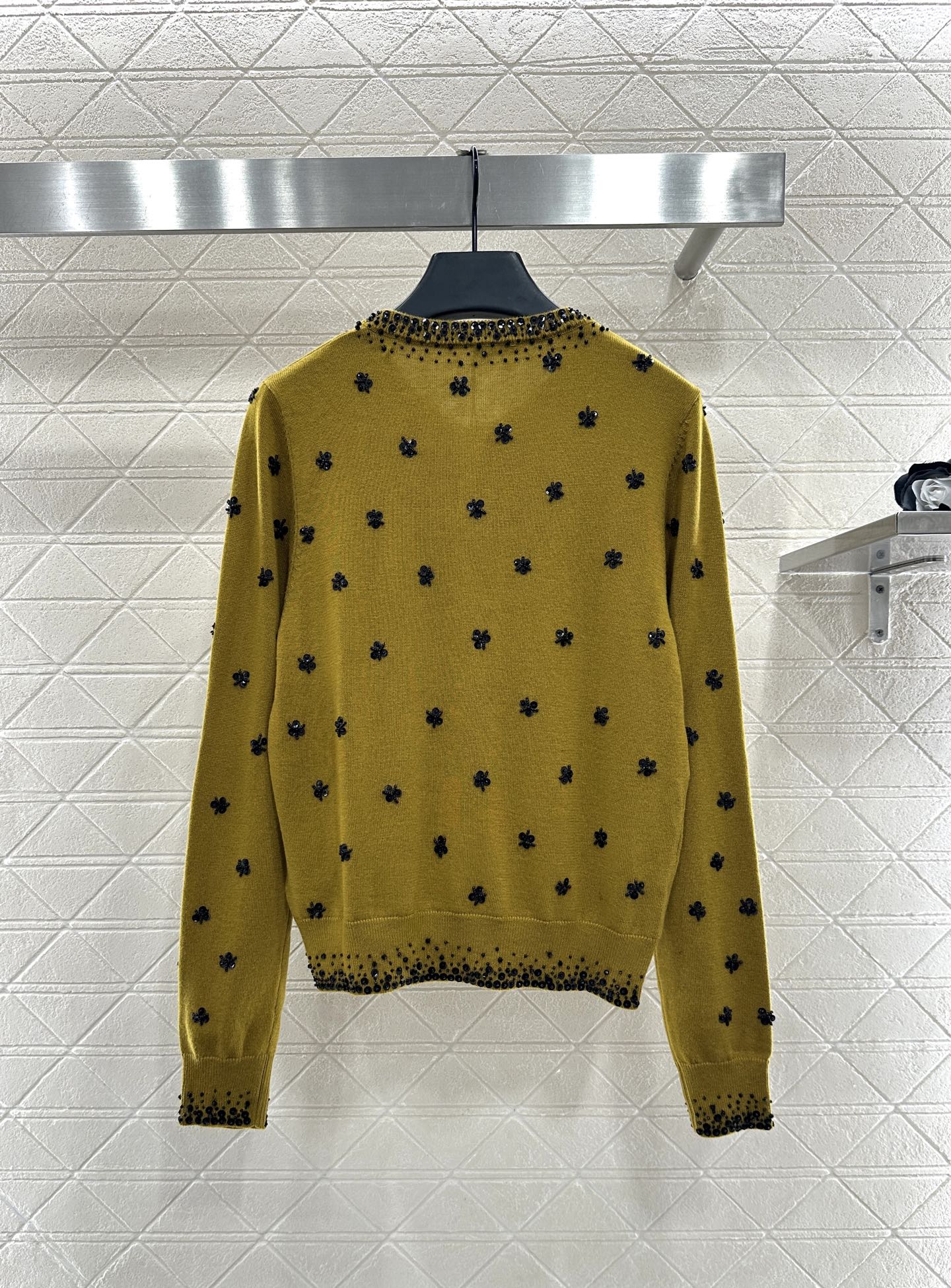 Sequin studded knitted cardigan