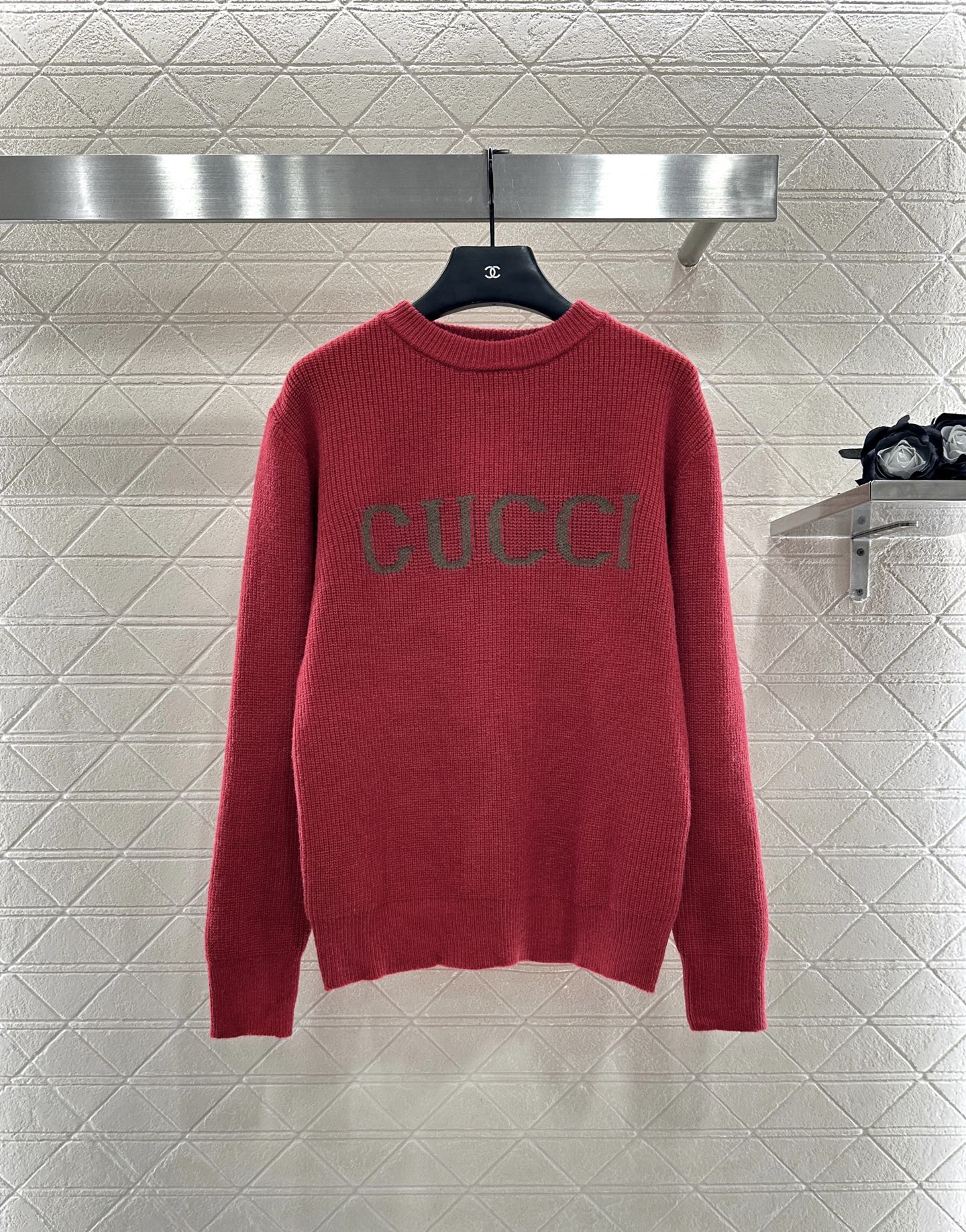 25fw Simple letter pullover sweater