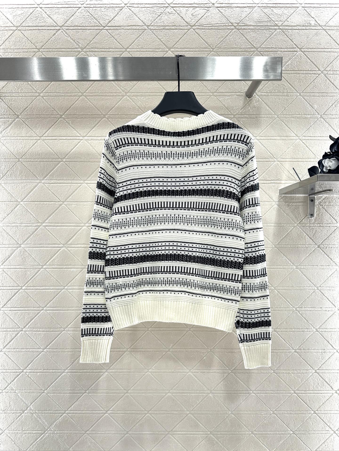25fw Striped knitted top