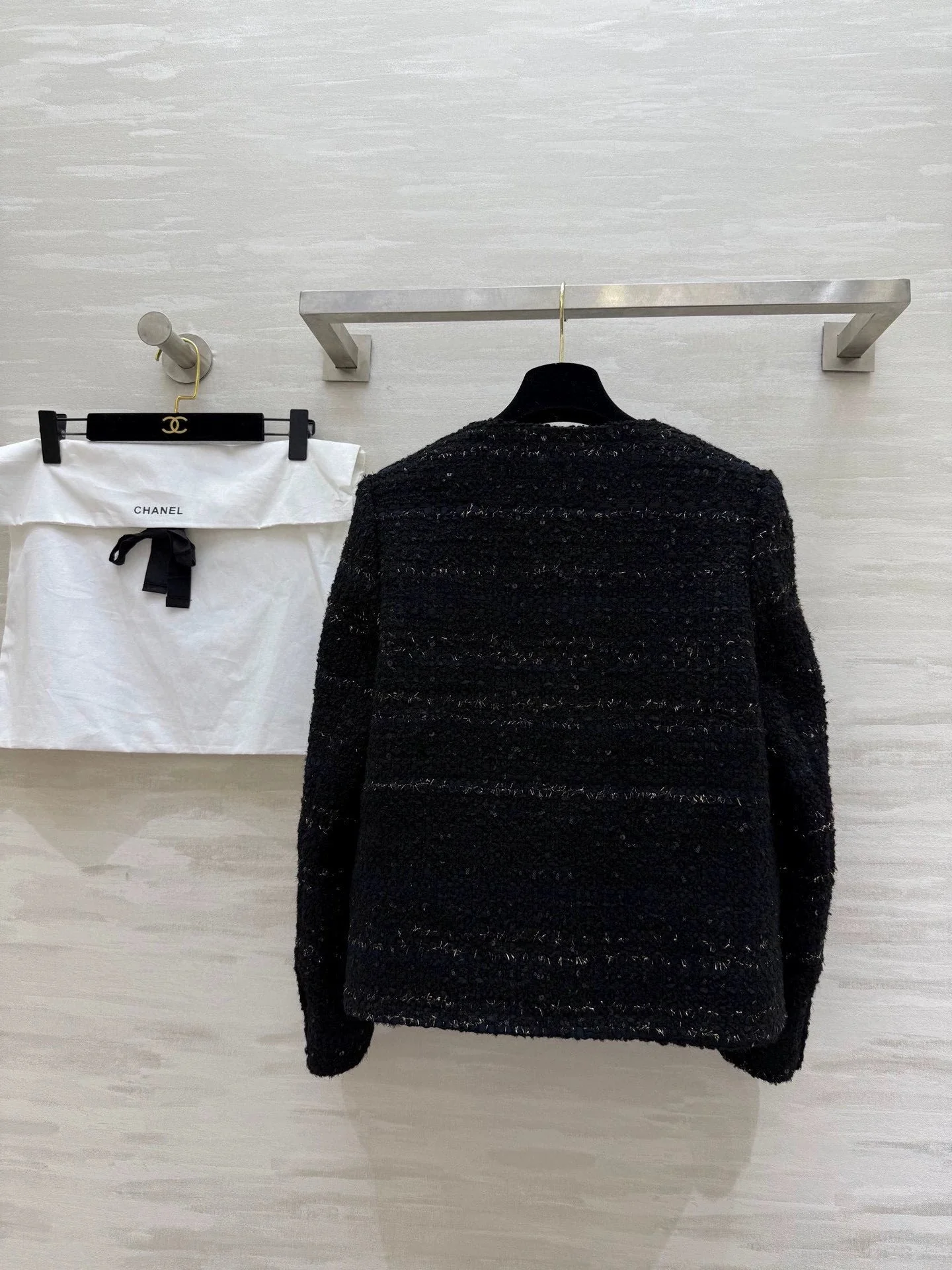 Knitted tweed jacket