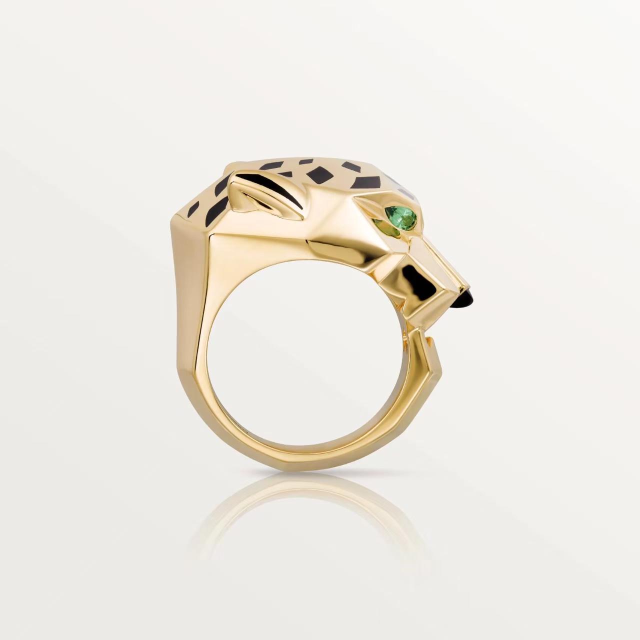 Leopard head ring