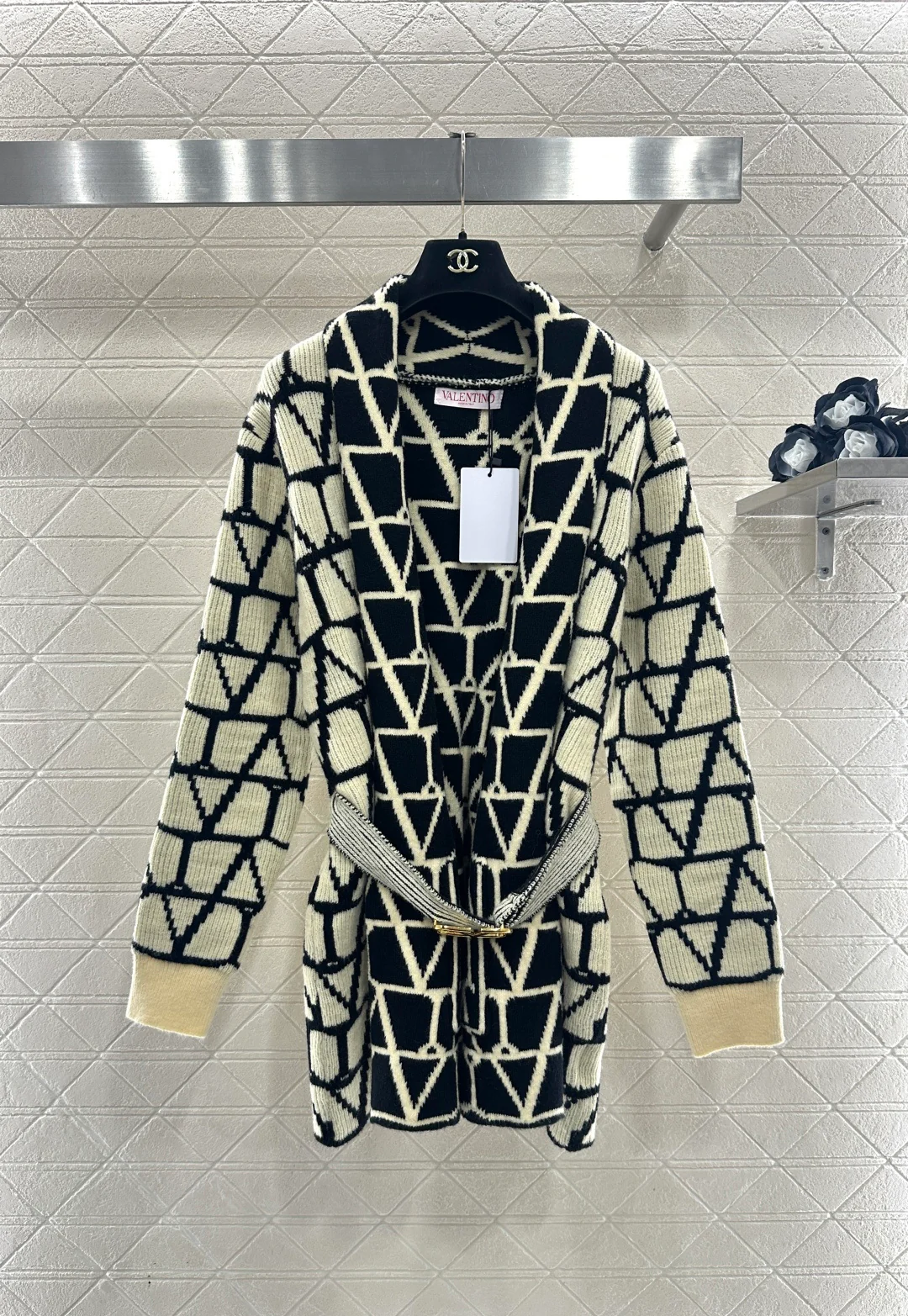 Double-Sided Wool Jacquard Coat