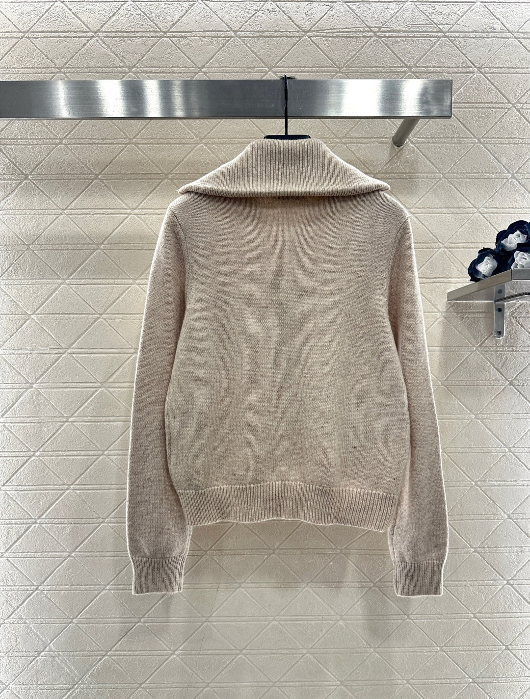 Knitted Zip-Up Cardigan