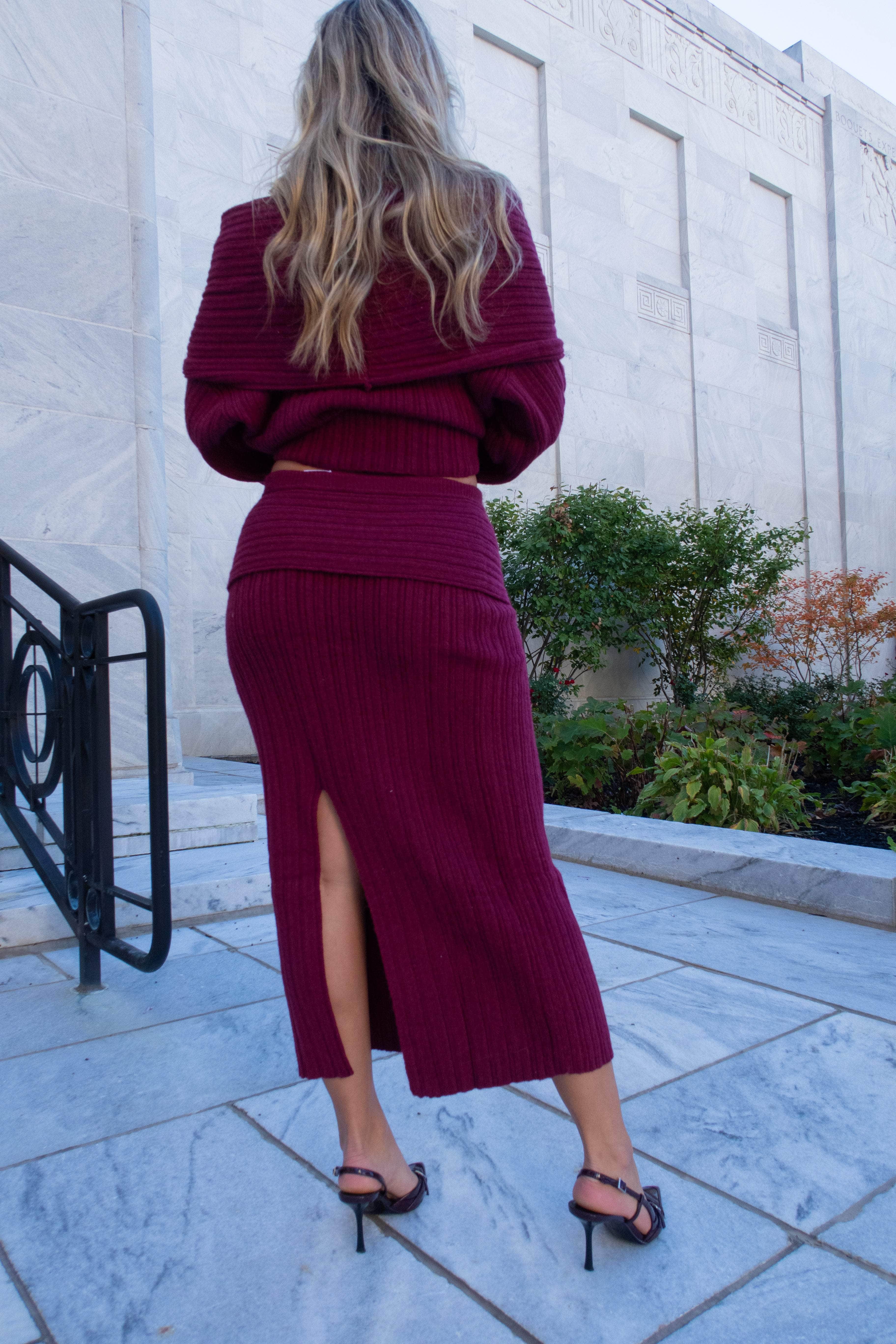 Harvest Wine Sweater Skirt