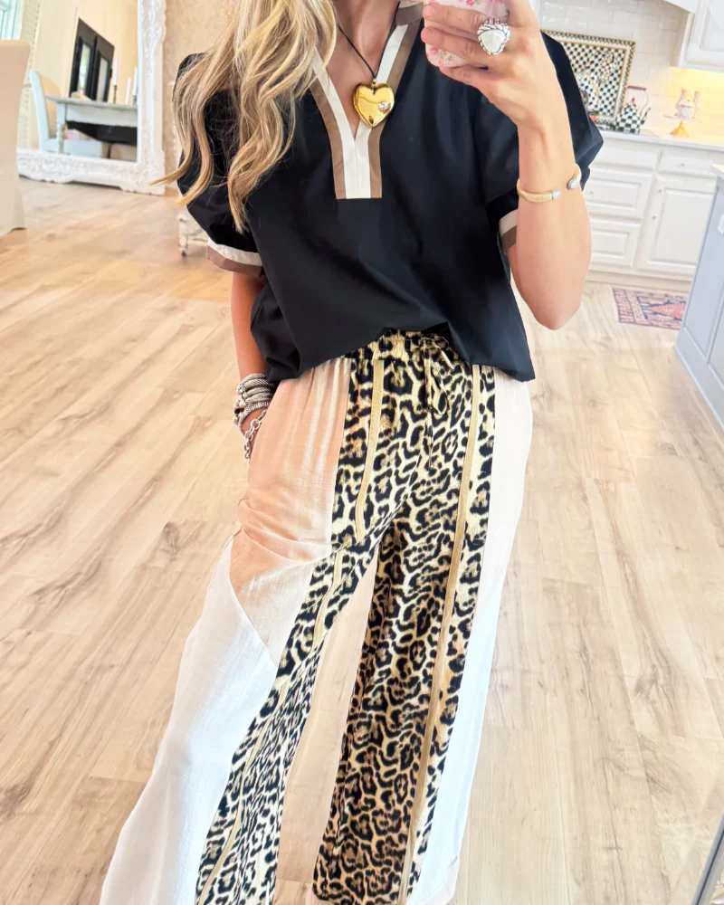 Solid Ballon Sleeve Top