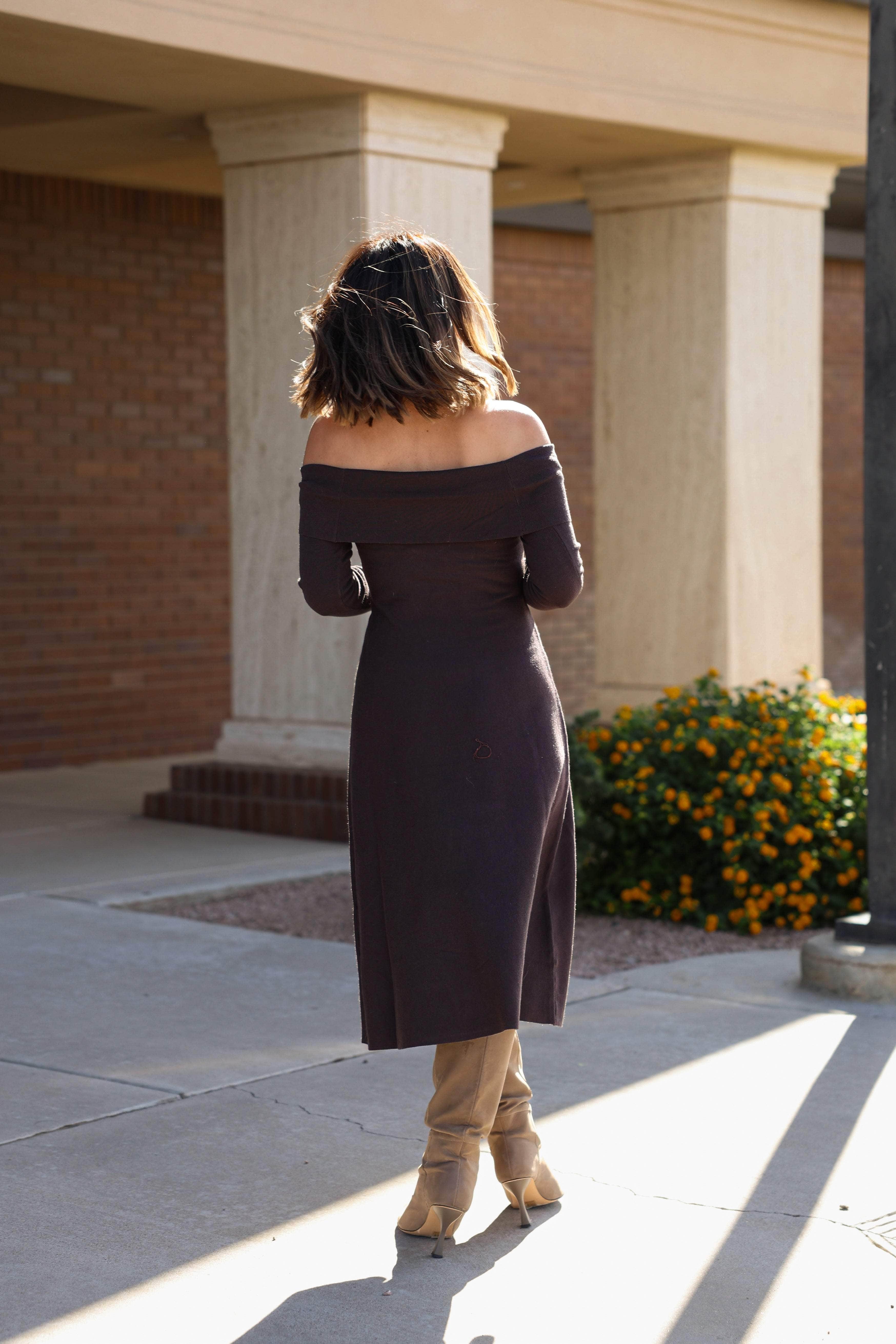 Espresso Hour Sweater Dress