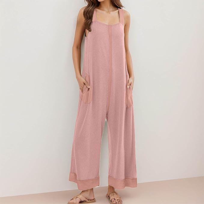 Knit Sleeveless Backless Jumpsuit