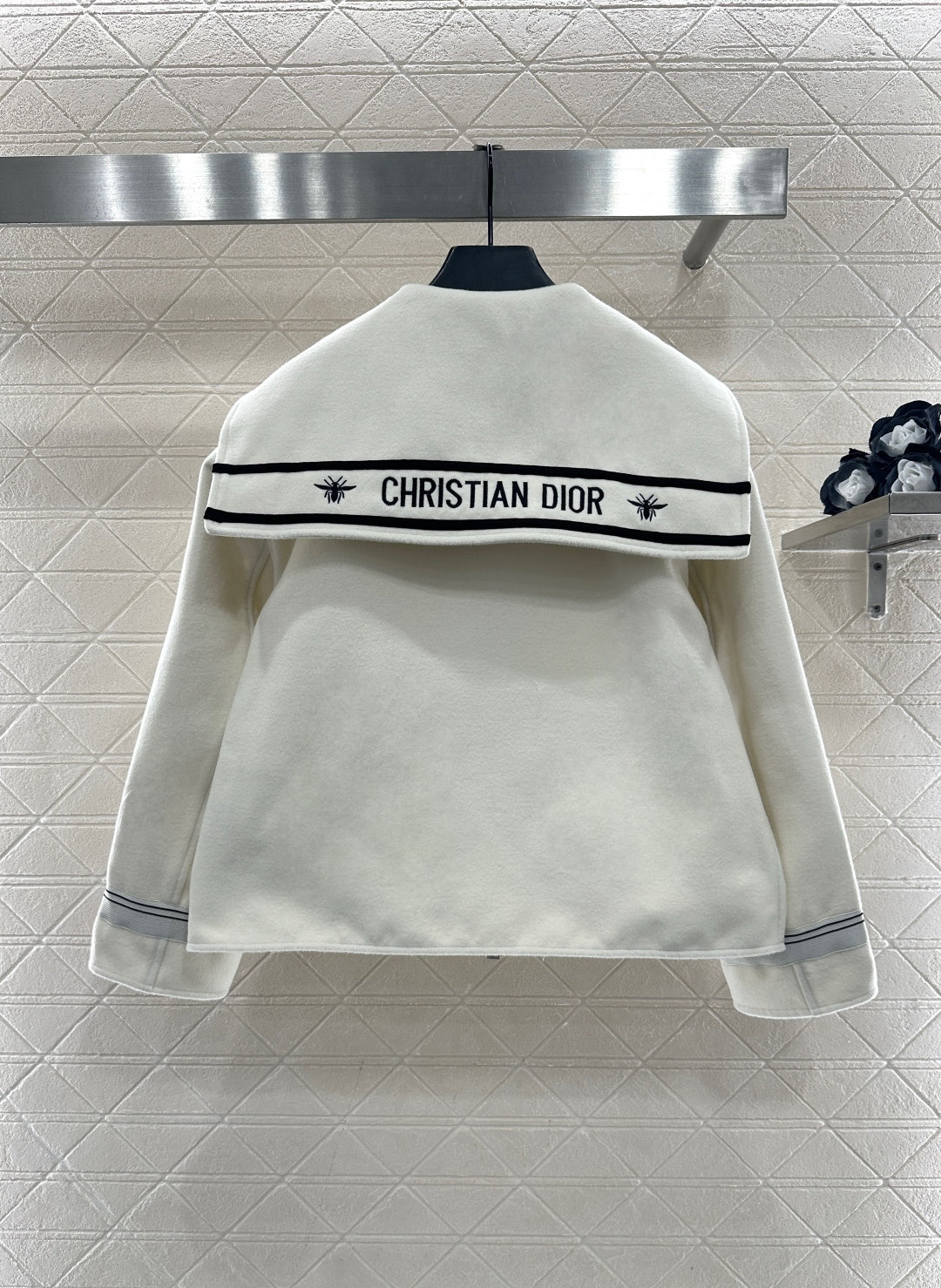 Shoulder Collar Embroidered Letter Jacket