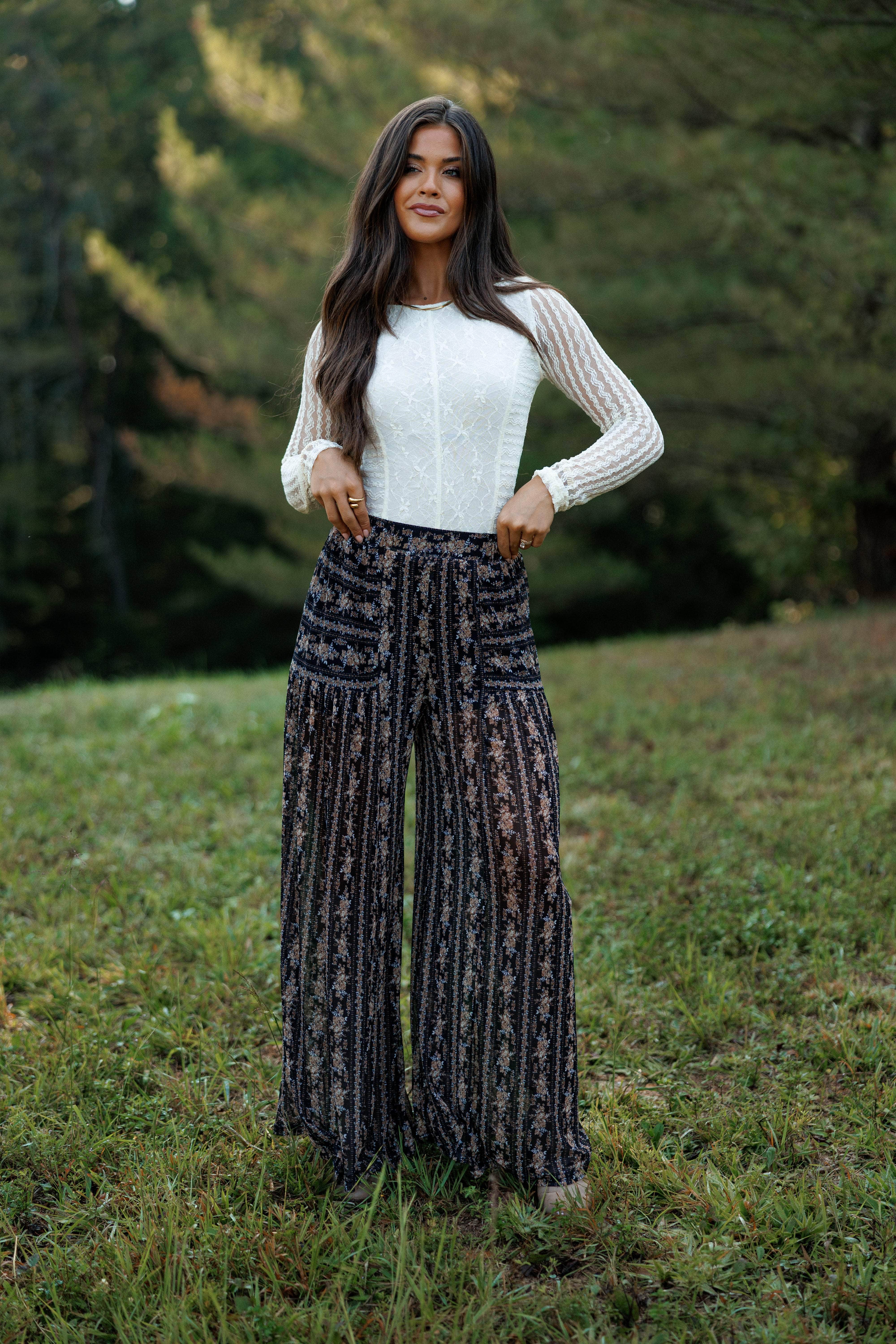 Wildflower Path Mesh Pants