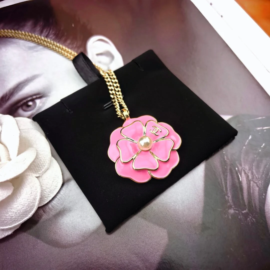 Blush Floral Pendant Necklace