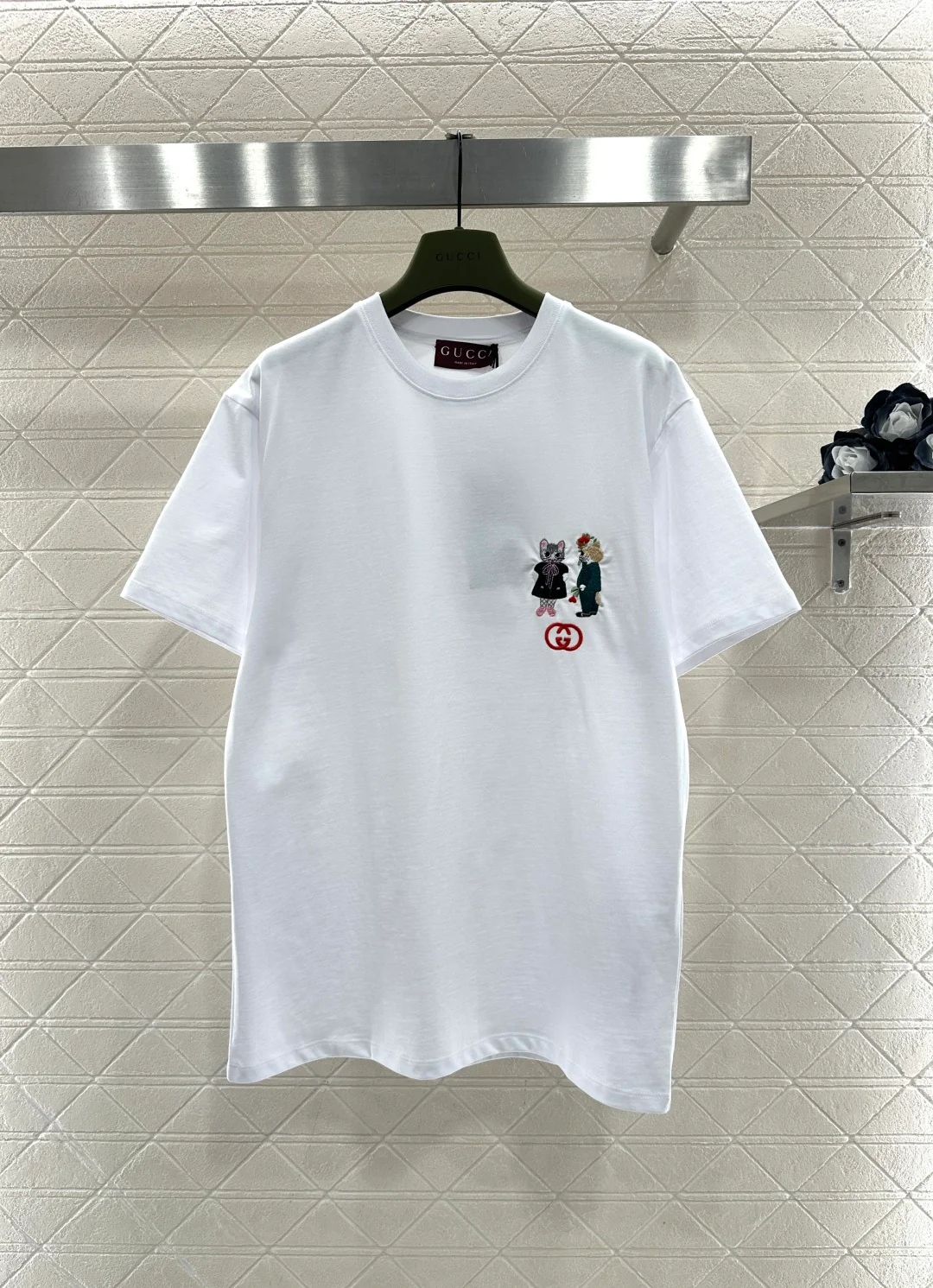 Embroidered Cartoon Logo T-shirt