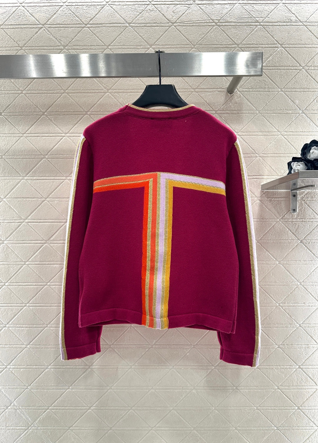 Color-Blocked Knit Cardigan